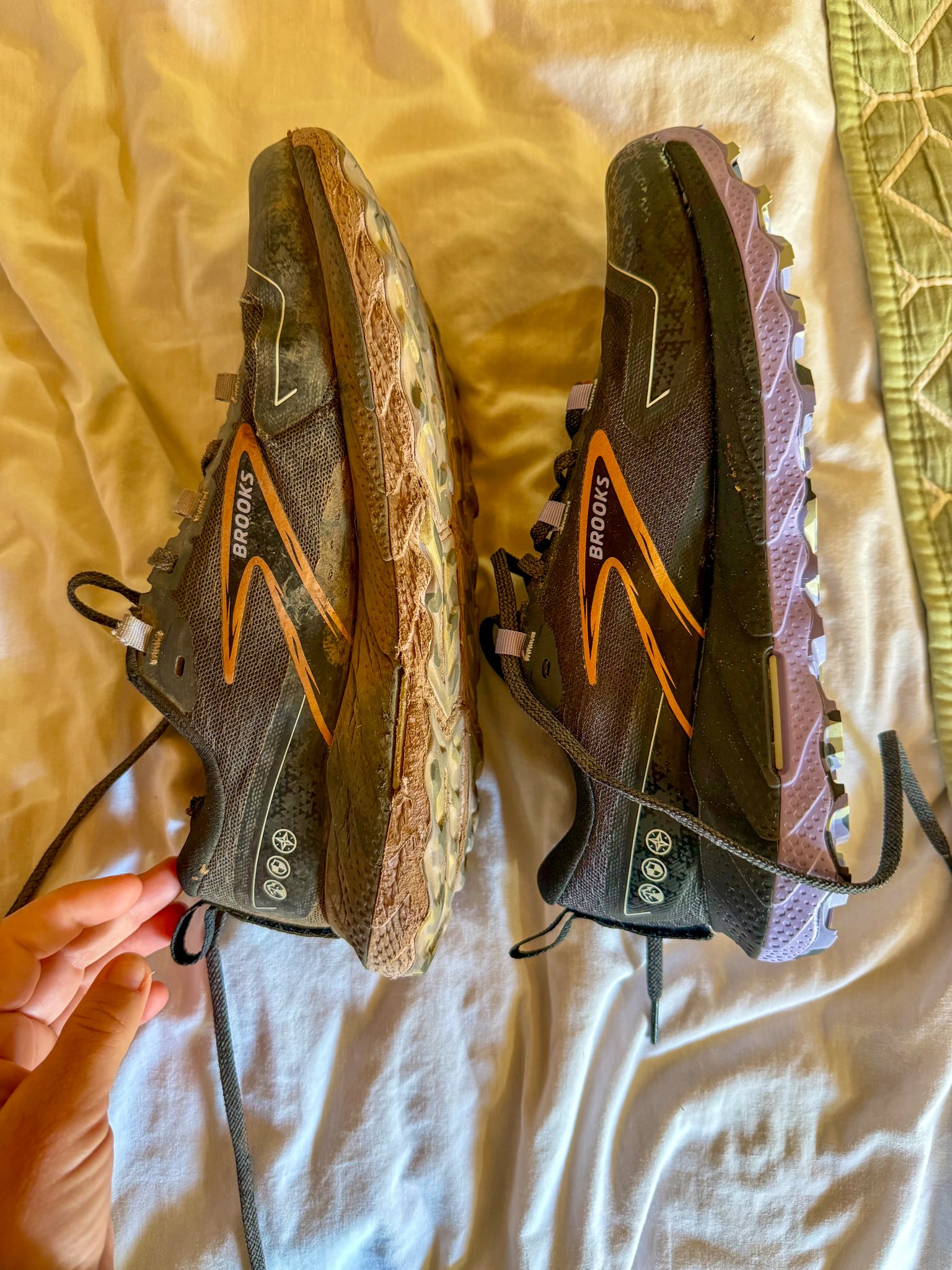  Before and after 500 miles in the desert. Same shoes.  