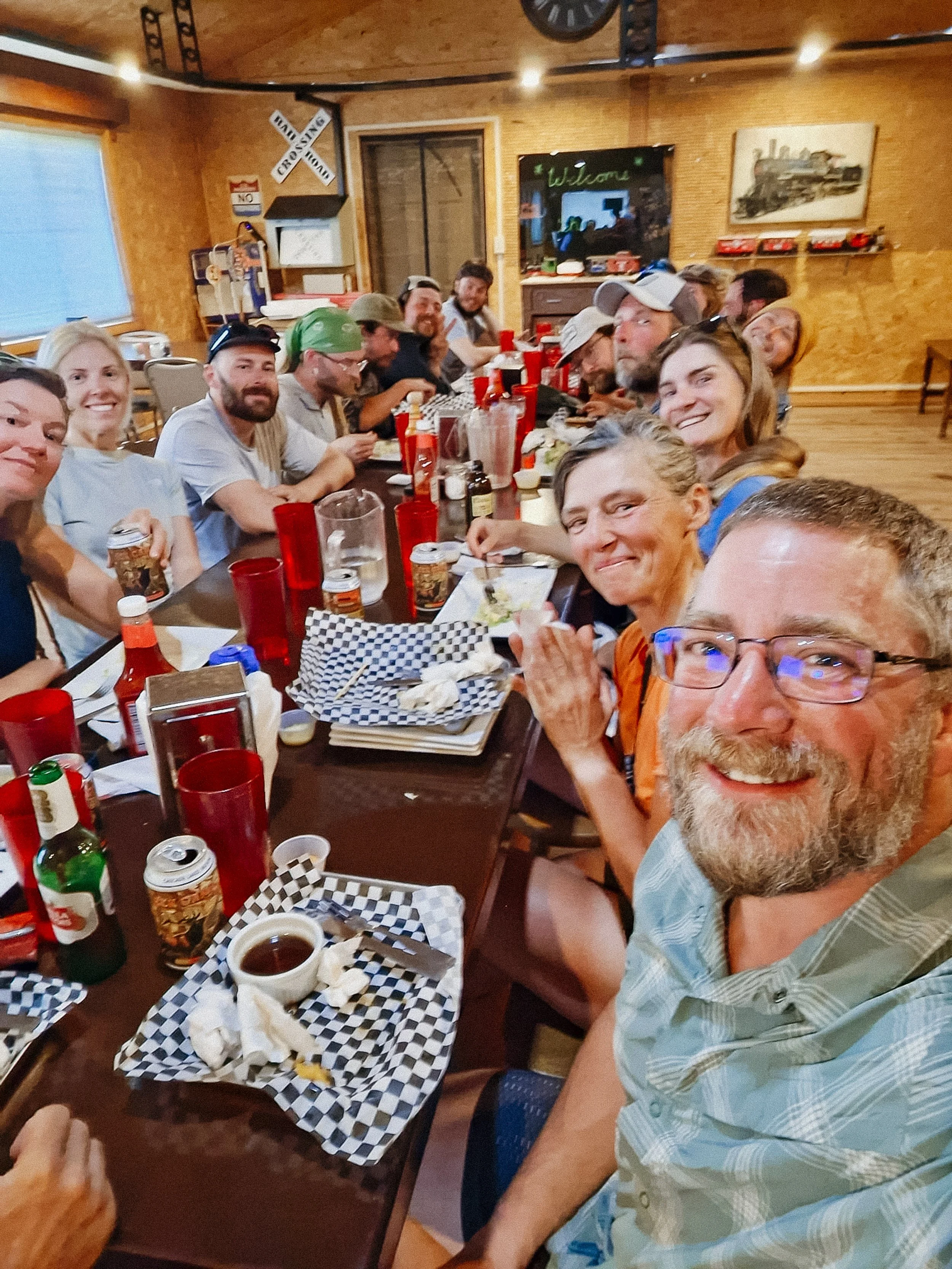 High group of hikers