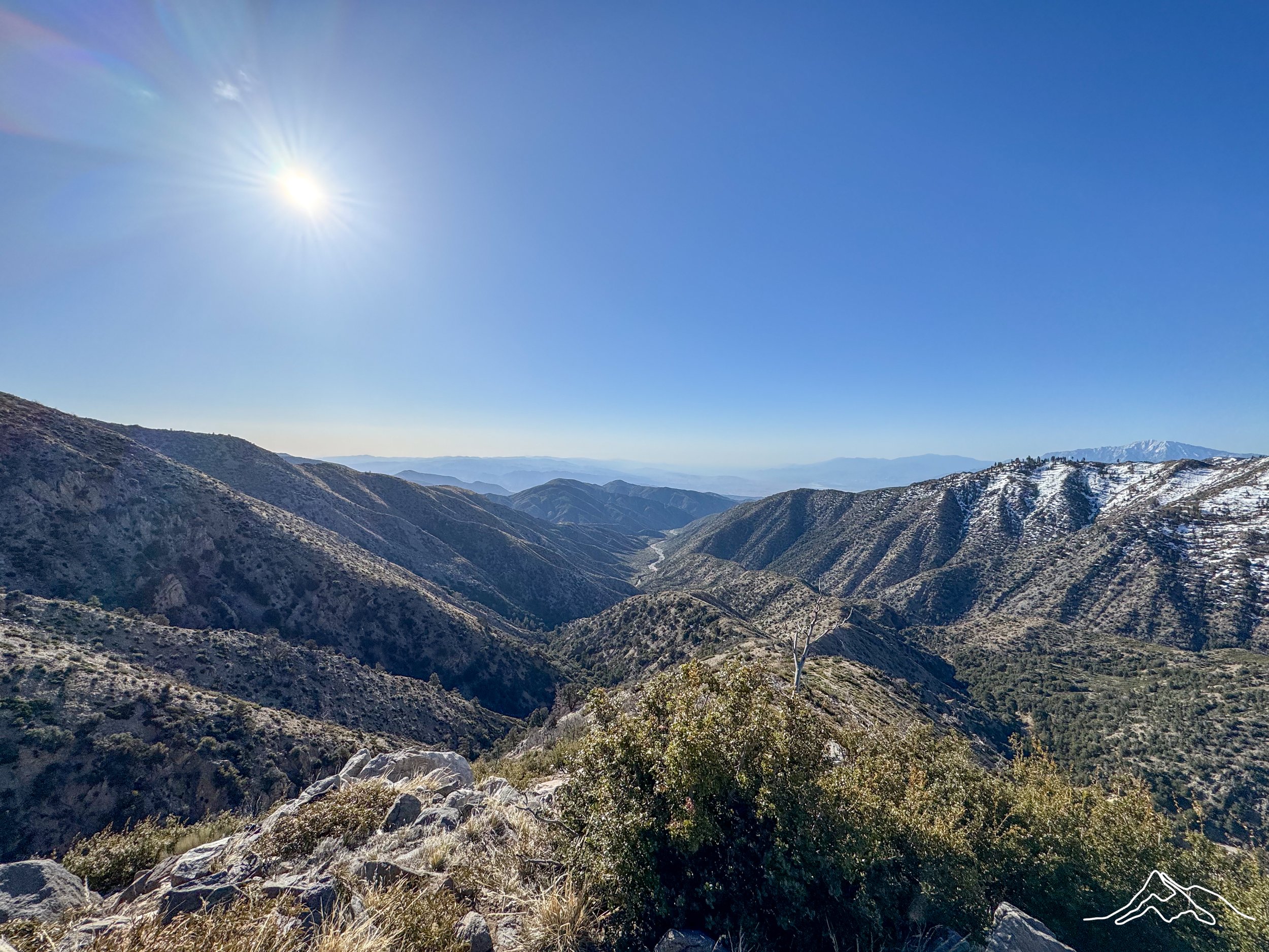 View from the top of the ridge walk looking down on Mission Creek section. 
