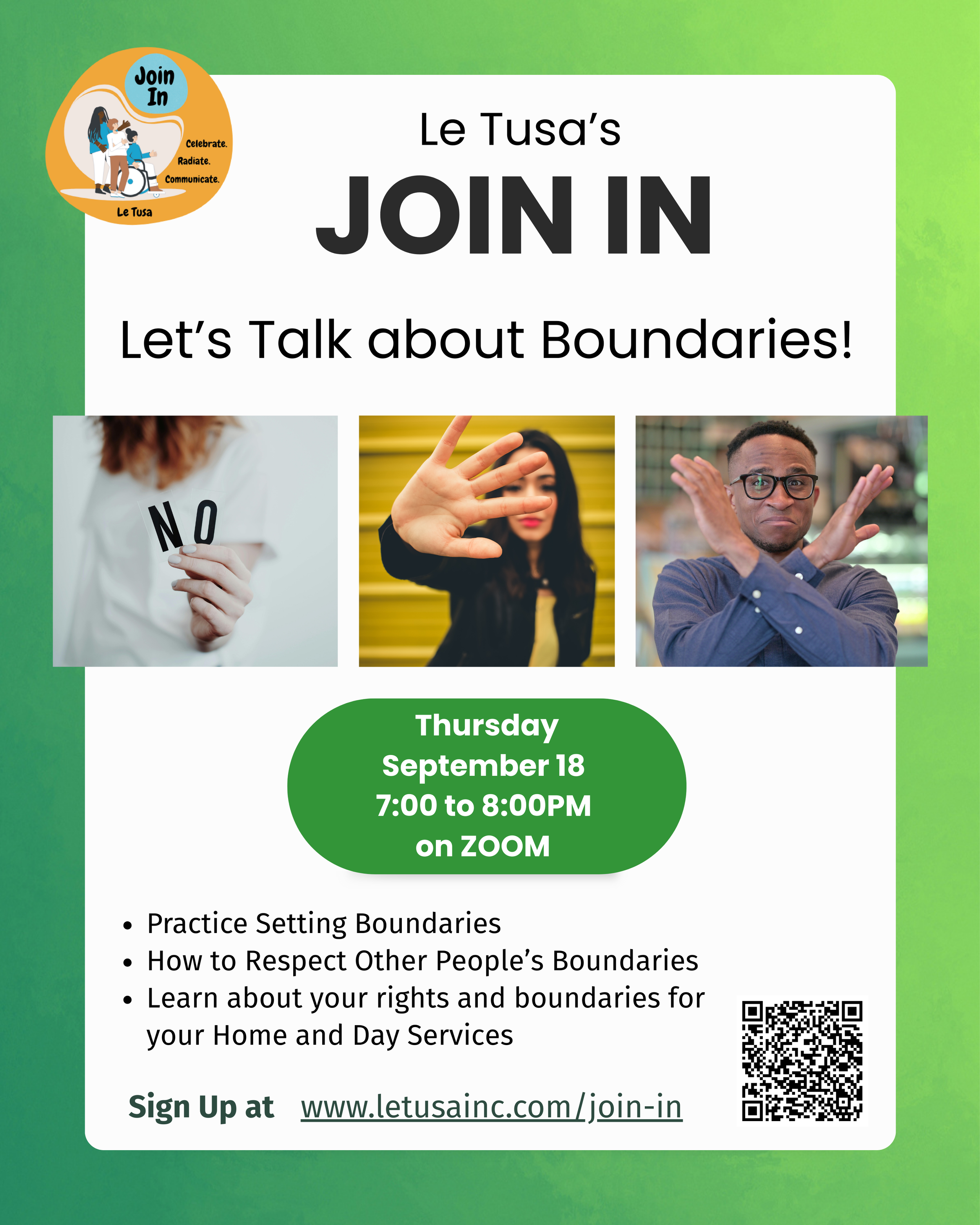 Join In! September: Let's Talk About Boundaries