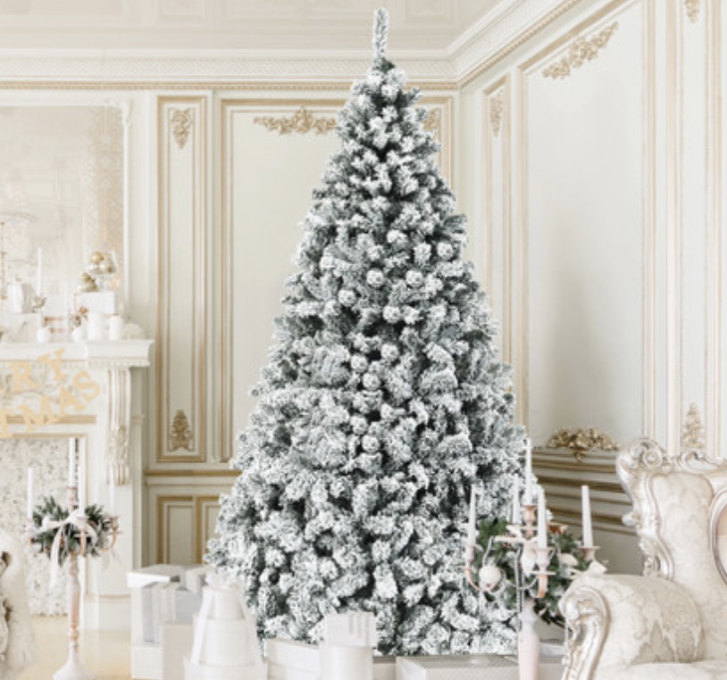 Pre-Lit Christmas Tree Snow Flocked: Click To Shop - 