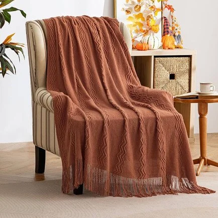 Knitted Boho Throw Blanket:
Click to Shop - 