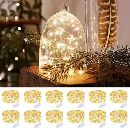 12 Pack 84FT 240LED Twinkle Lights Battery Operated: Click To Shop - 