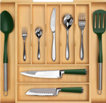 Bamboo Kitchen Drawer Organizer: Click To Shop- 