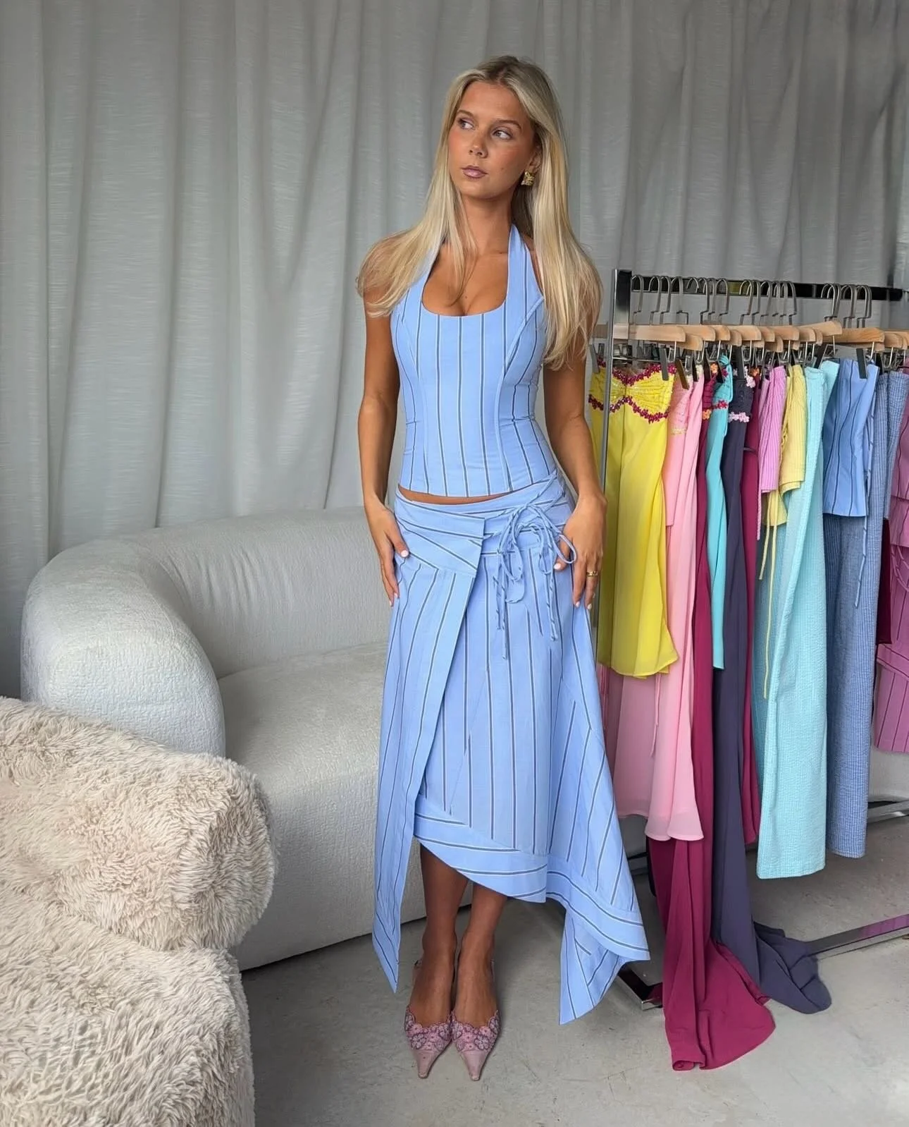 Our newest arrival, the I am delilah sabrina set in blue🩵
hire: $100
size: xs

(RRP: $400)