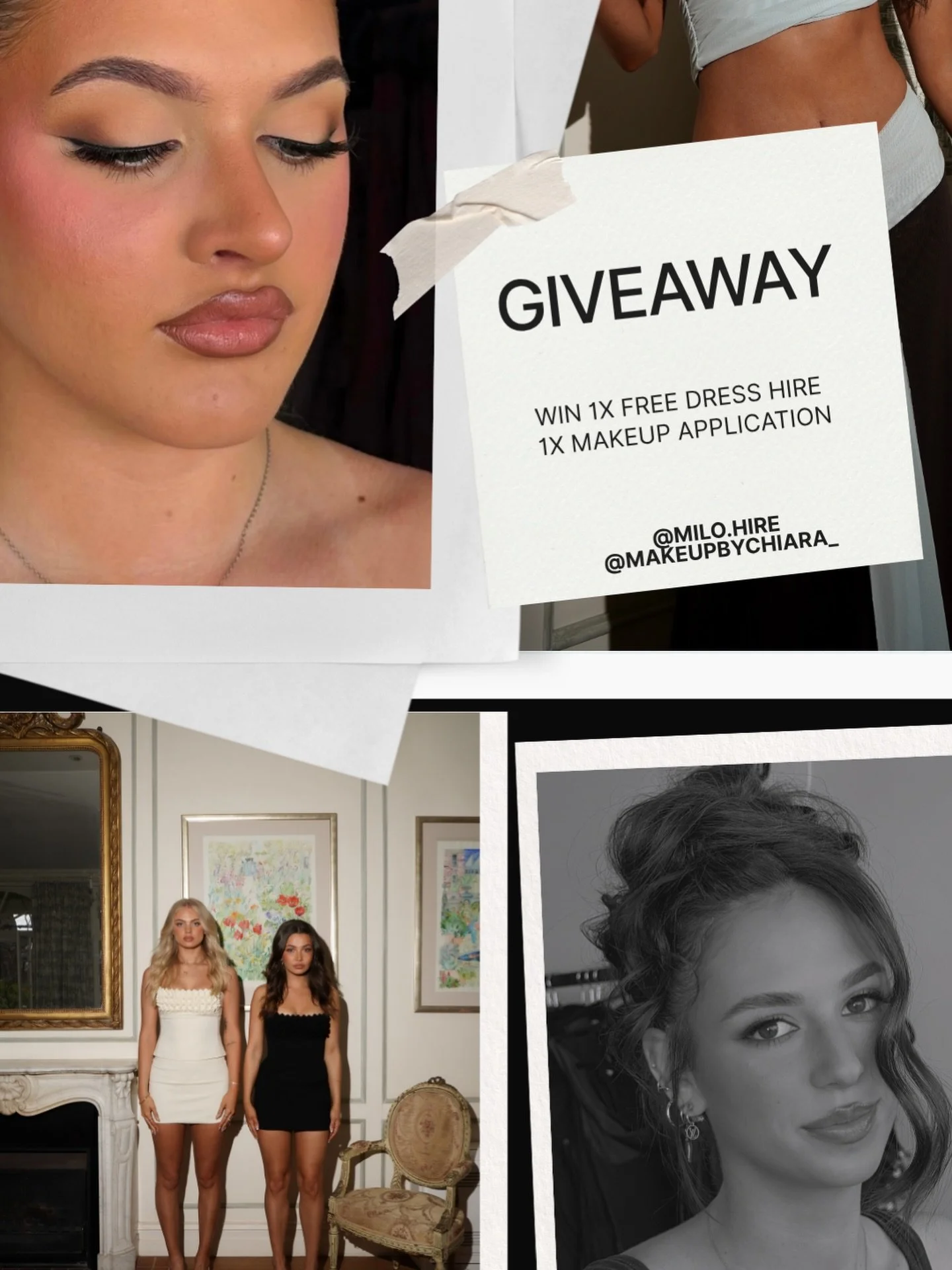 🍒 GIVEAWAY ALERT 🍒

We know everything&rsquo;s a little too expensive right now&hellip; so we&rsquo;ve got you 💅

We&rsquo;re giving away:
✨ 1x FREE dress hire from @milo.hire
✨ 1x FREE makeup application by @makeupbychiara

HOW TO ENTER:
	&bull;	