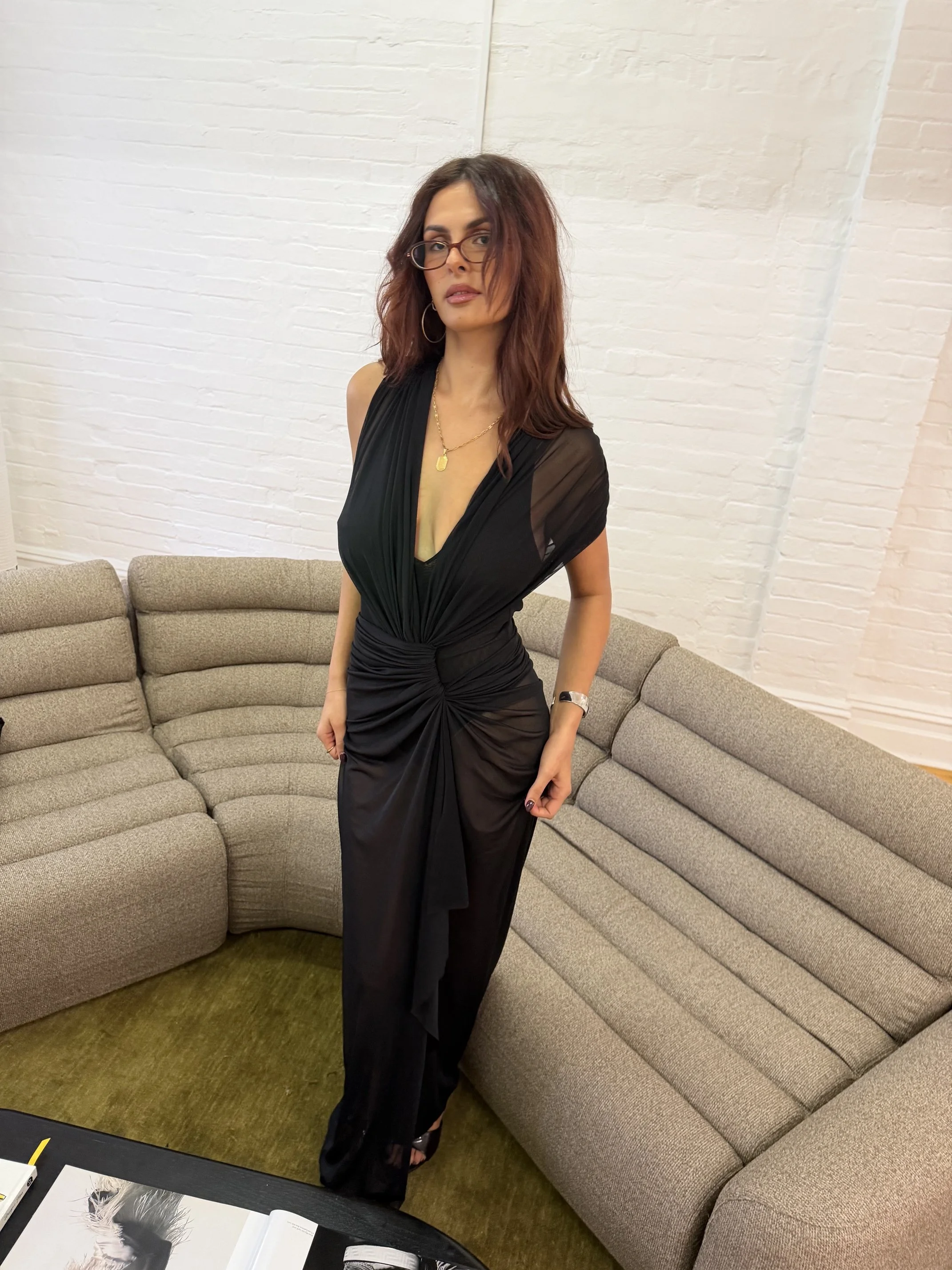 Leia drape maxi (Black)