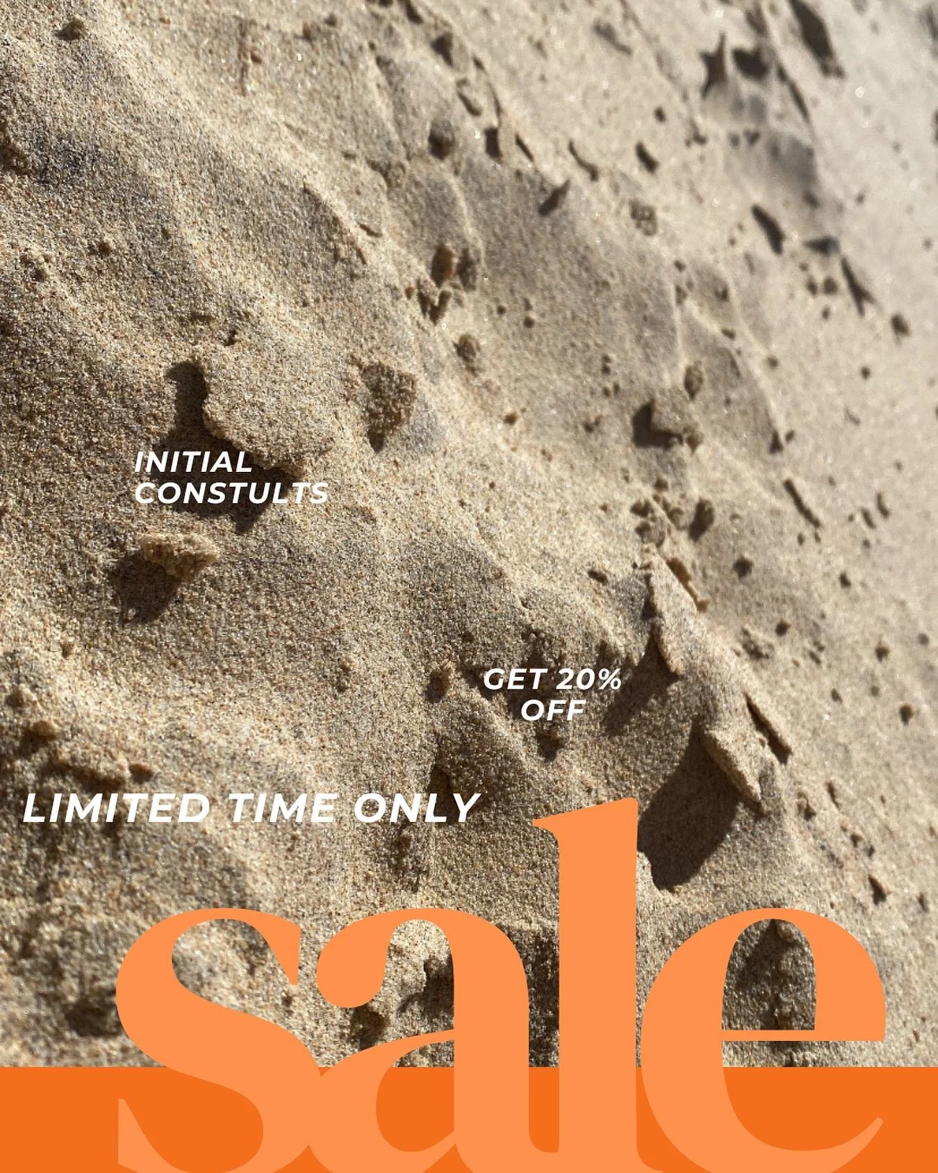 INITIAL CONSULTS are 20% off! For a limited time only! Book now - link in bio.