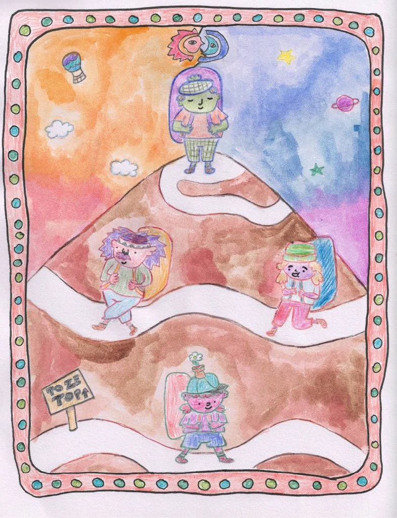To Ze Top | Watercolor + Colored Pencil