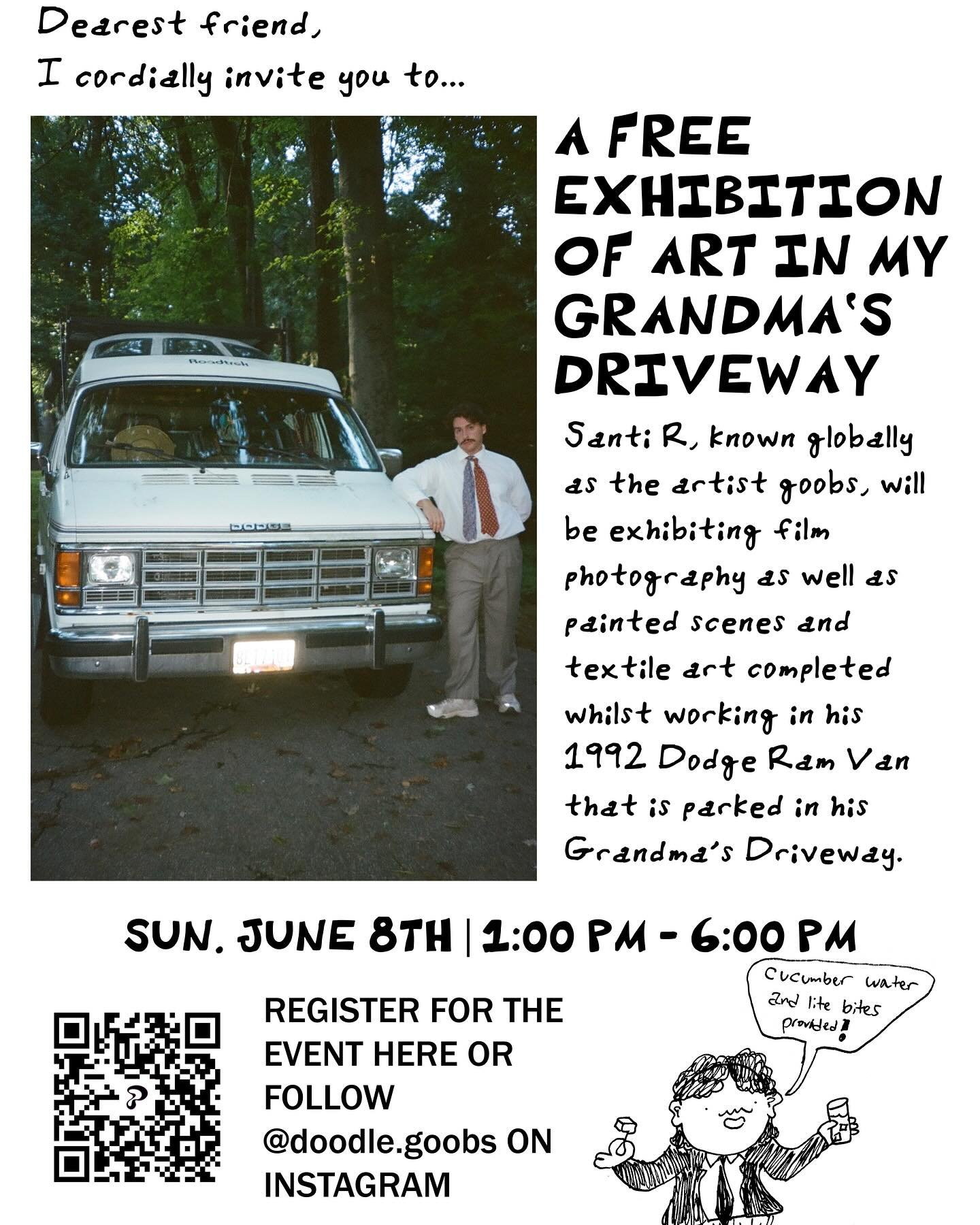 Join me for an afternoon of art in the driveway at my Grandma&rsquo;s house! For the past two months, I&rsquo;ve been parked here in the Goobsmobile making art and gearing up to leave on my second multi-month road trip that will take me across the US