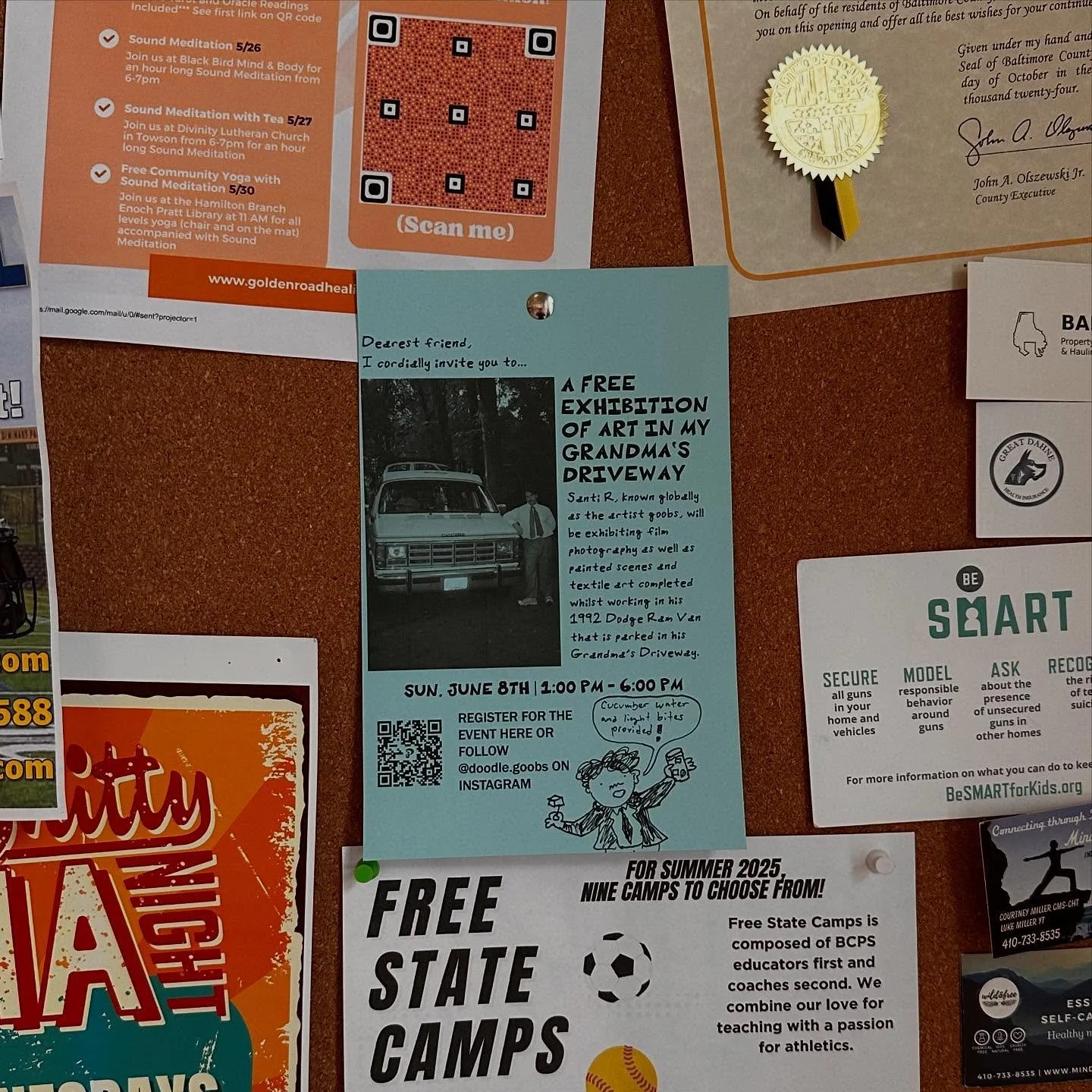 Come on by for a for a free art exhibition this Sunday from 1 - 6 pm!! Only here will you be able to discuss the current state of post-contemporary goobern art with the movers and shakers of this new movement. 

Link to register is in my bio! Bring a