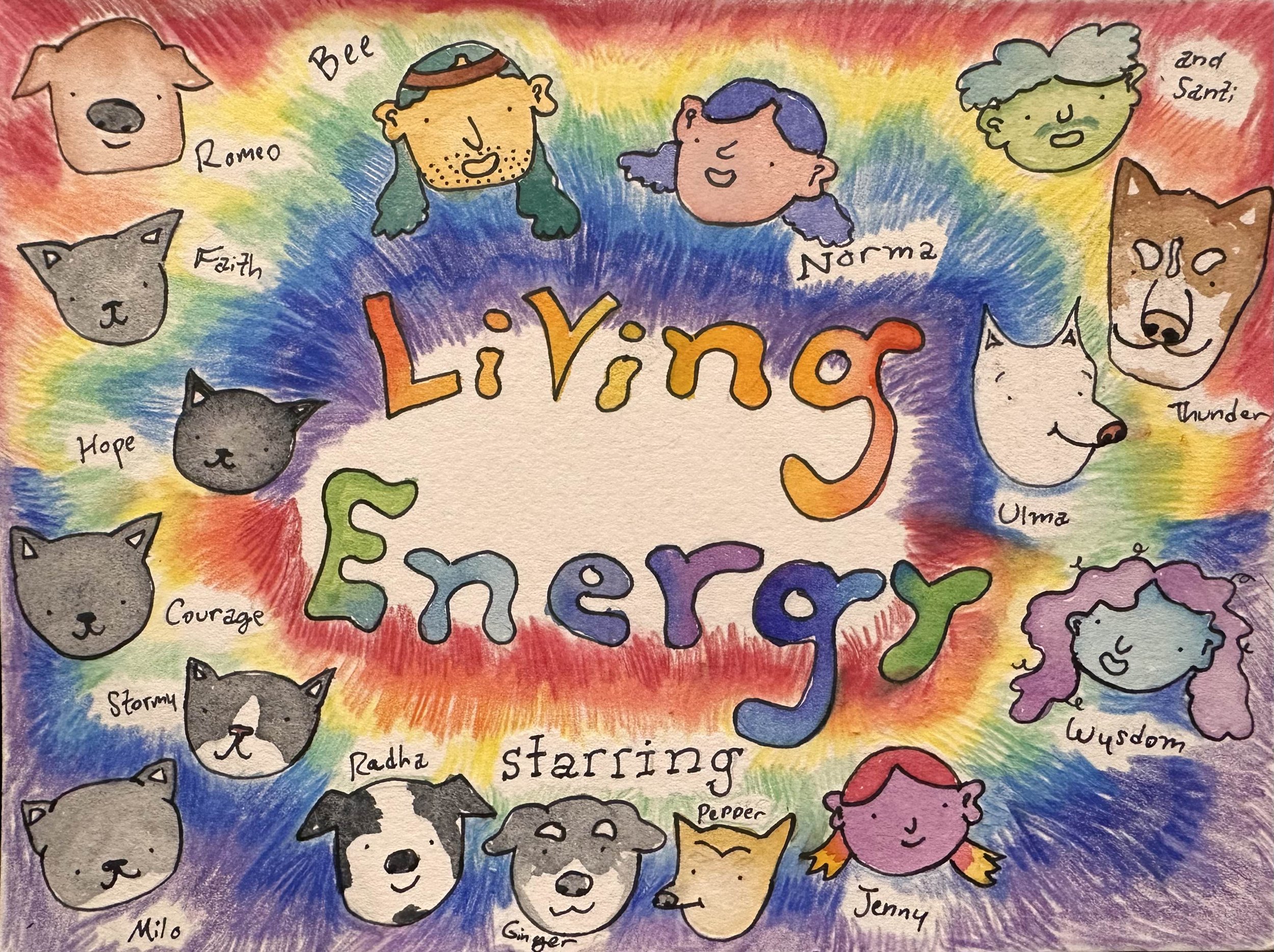The Gang at Living Energy | Watercolor + Colored Pencil