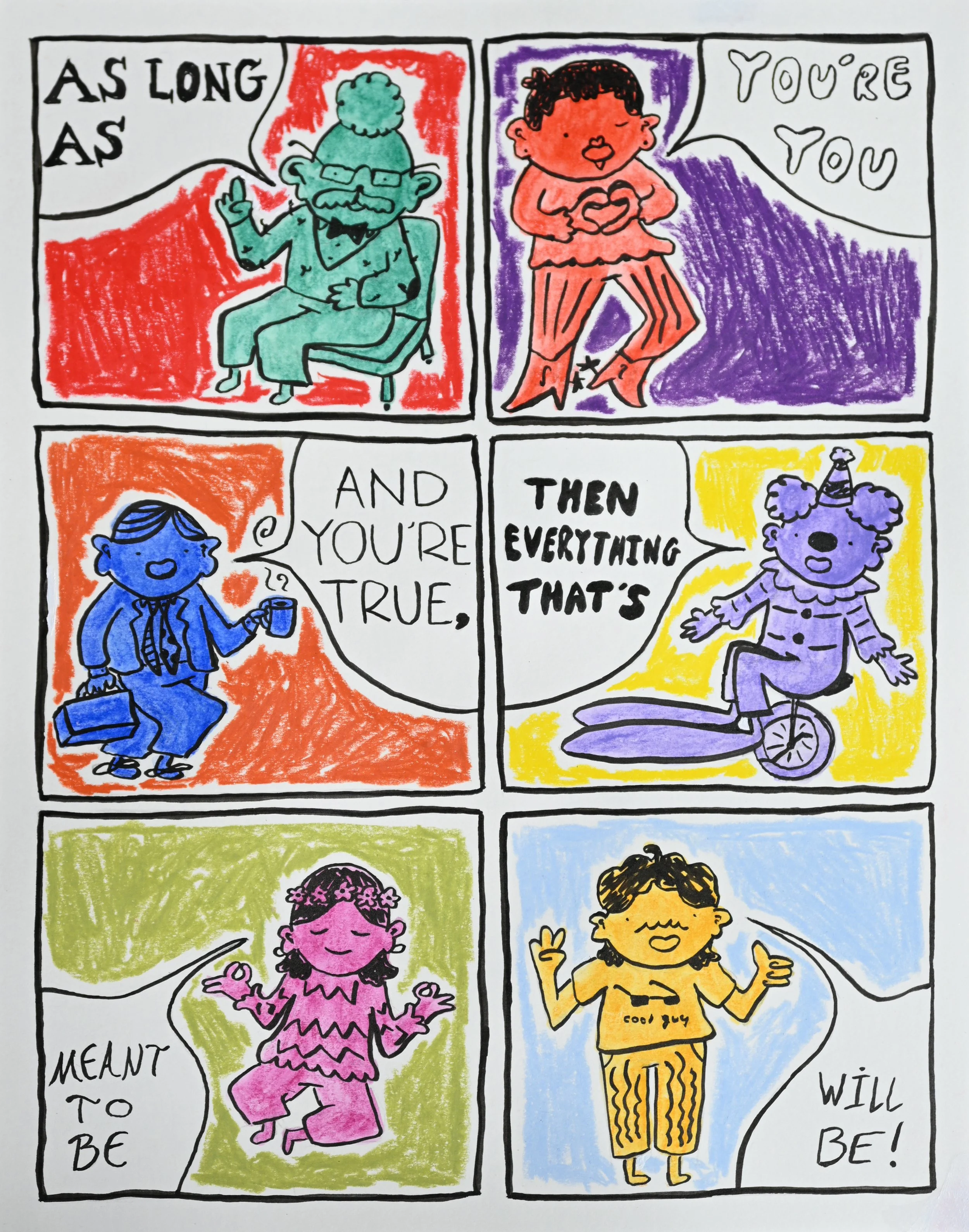 As Long As | Oil Pastel And Ink
