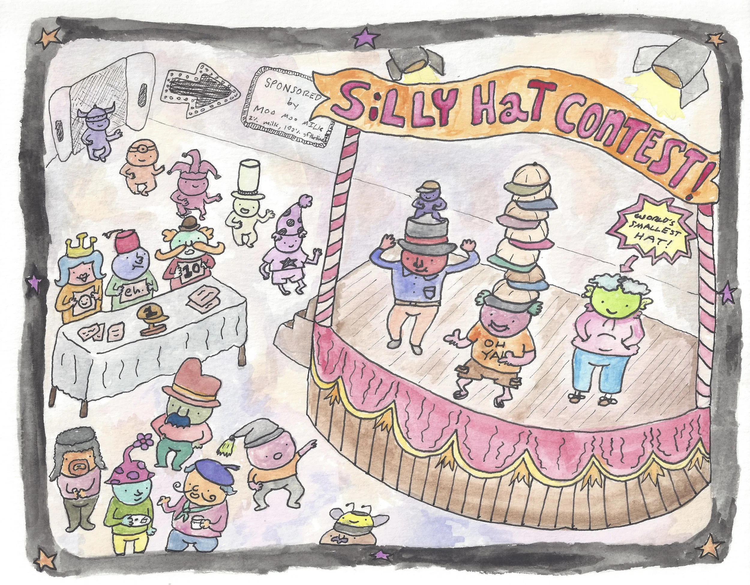Silly Hat Contest | Watercolor