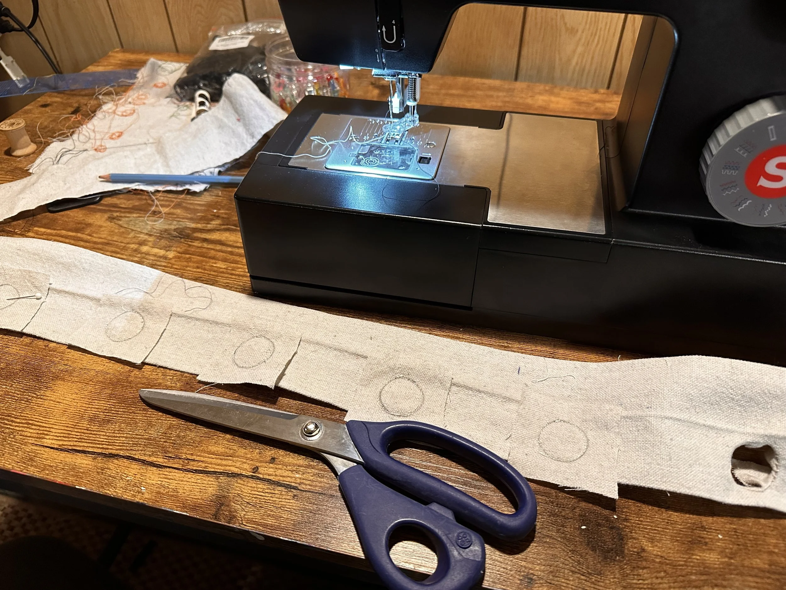 Working on the strap