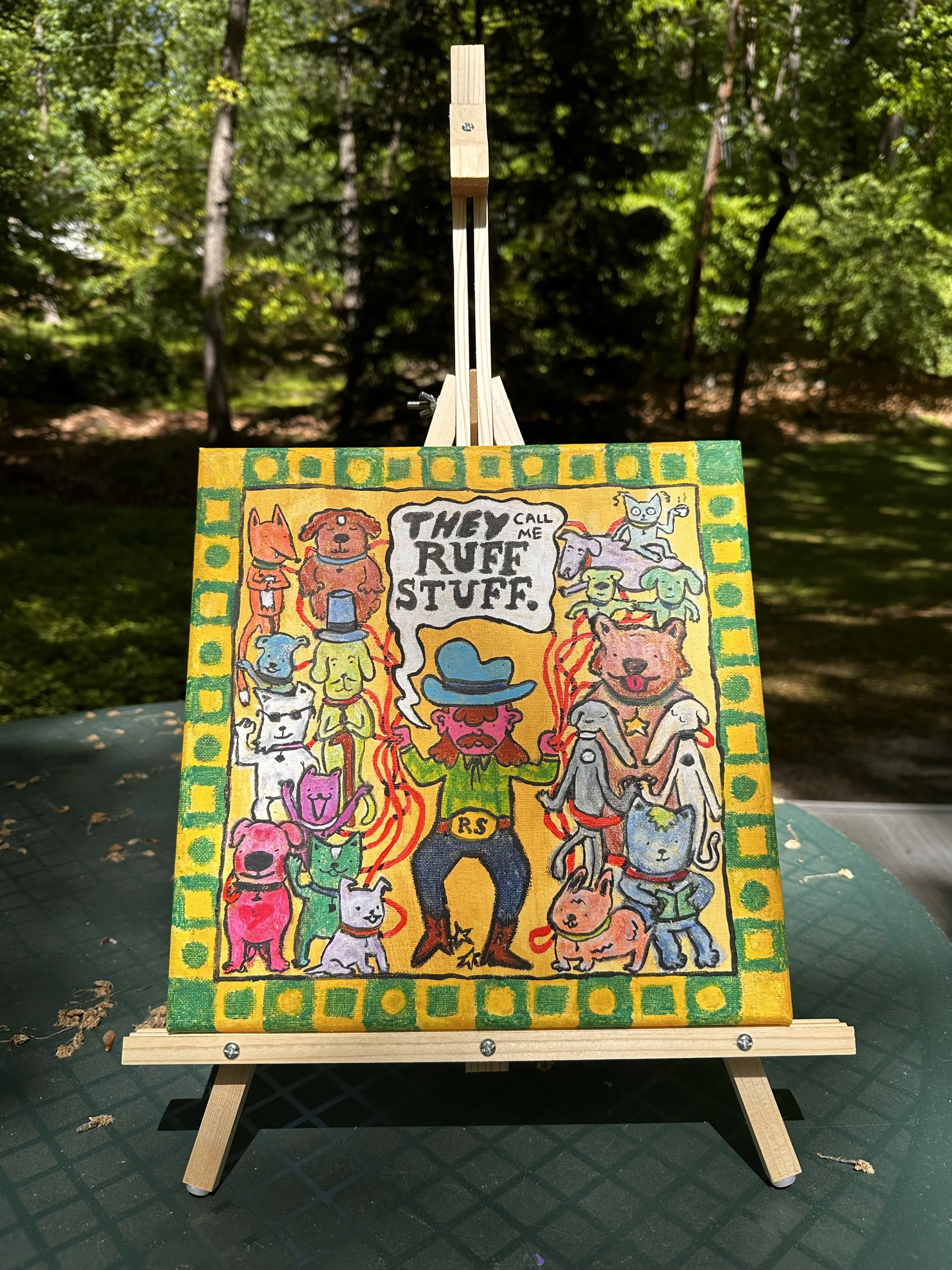 First painting of the residency, Ruff Stuff!