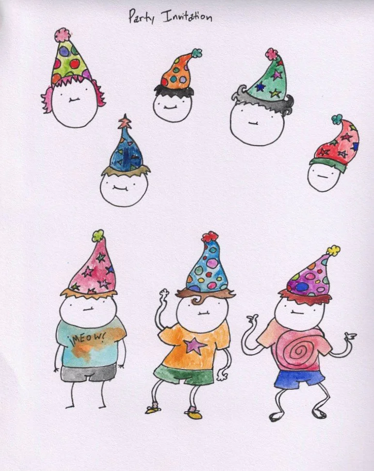 Party Invitation Concept Art | Watercolor