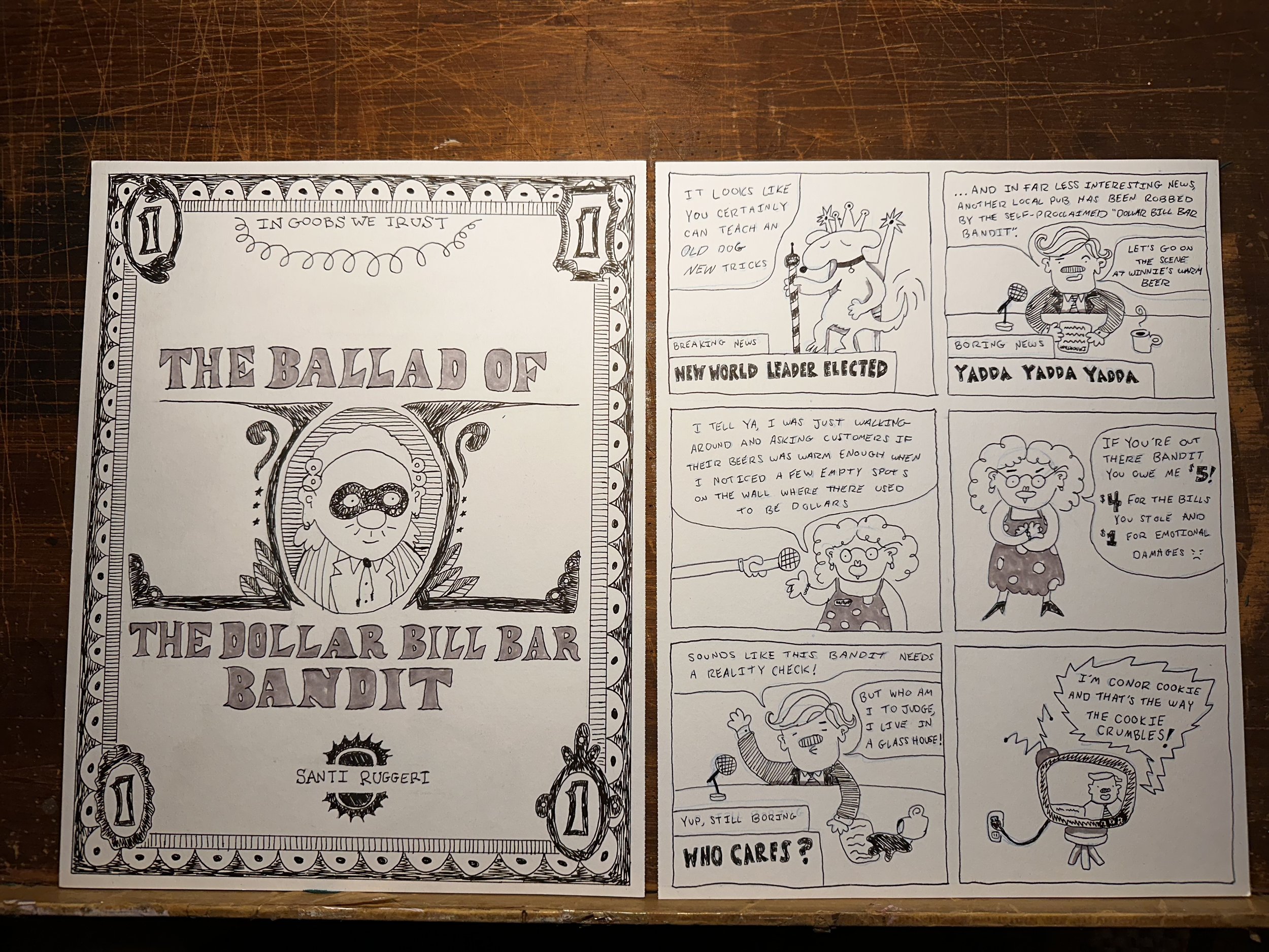 All pages of BDBBB were drafted on 14"x11" paper