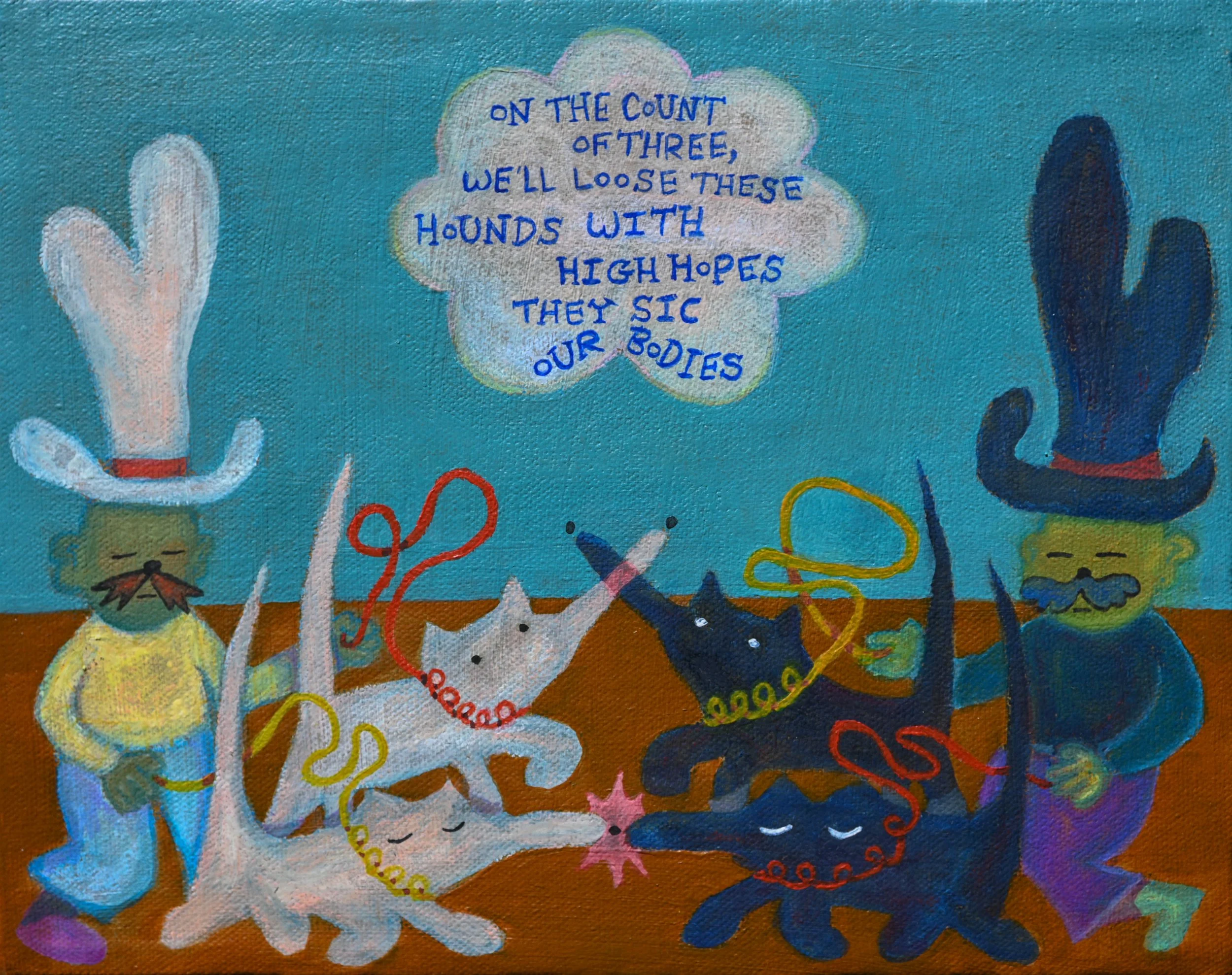 On the count of three... | Wax Pastel, Acrylic, and Gouache | 8" x 10" | 2026