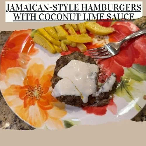 Jamaican-Style Hamburgers with Coconut Lime Sauce