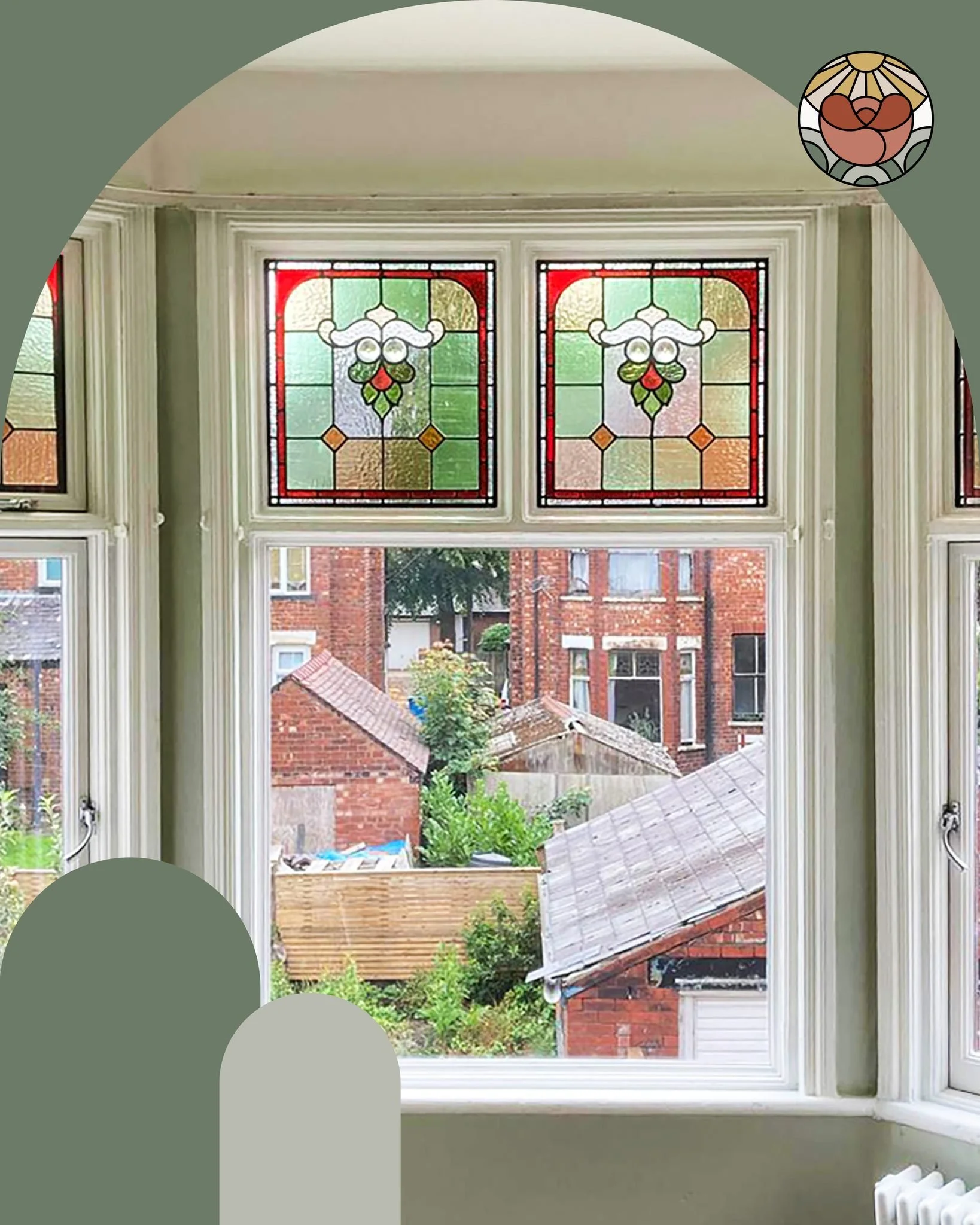 These beautifully restored stained glass windows capture the perfect balance of tradition and artistry. Each panel has been carefully brought back to life, filling the home with warmth, character, and timeless elegance. At Stockport Stained Glass, ev