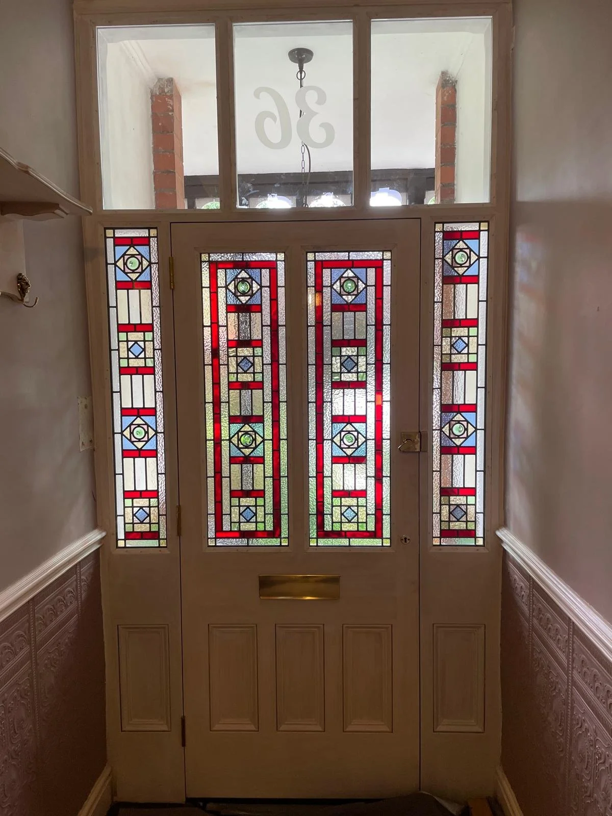 Stained glass door