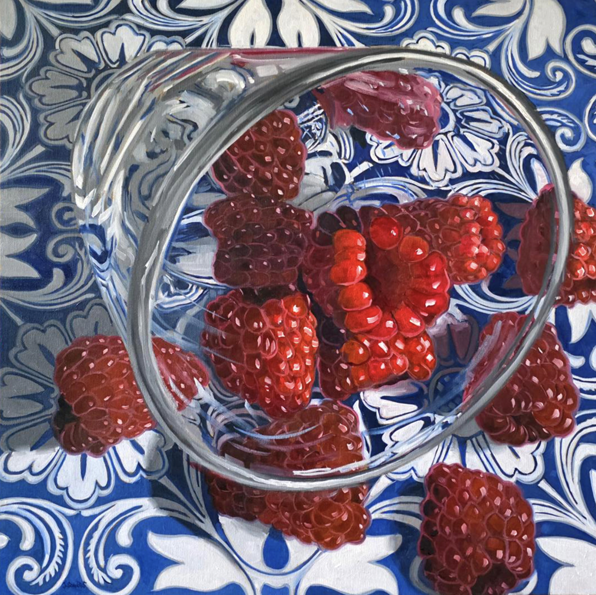 Jacques Soulas- Tumbler with Raspberries