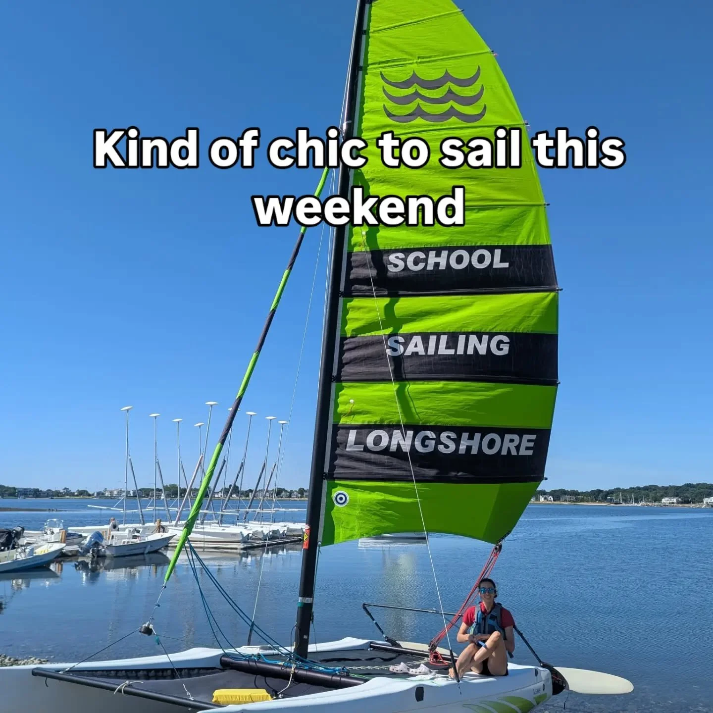 Be chic, come to Longshore! ⛵#sailing #weekend #chic