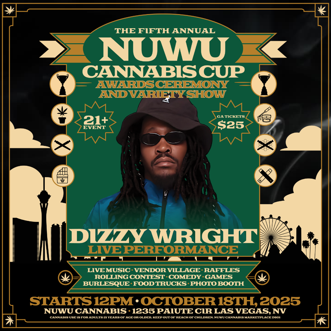 NuWu Cannabis Cup 2025: Nevada’s Biggest Cannabis Festival Saturday, October 18, 2025 NuWu Courtyard | NuWu Cannabis Marketplace | Downtown Las Vegas The NuWu Cannabis Cup 2025 returns for its 5th annual celebration, bringing Nevada’s l