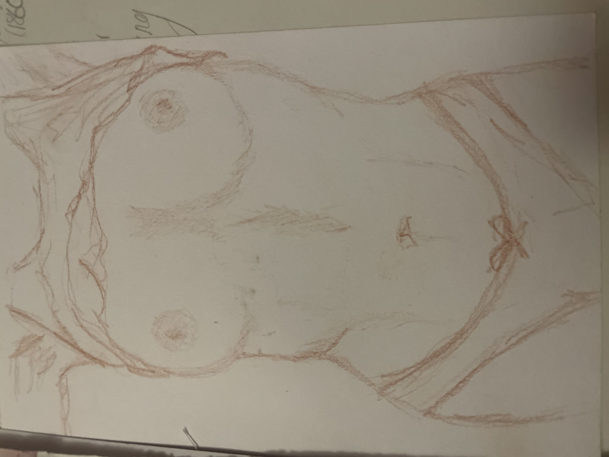 Nu, A5, crayon graphite sur papier, 2024