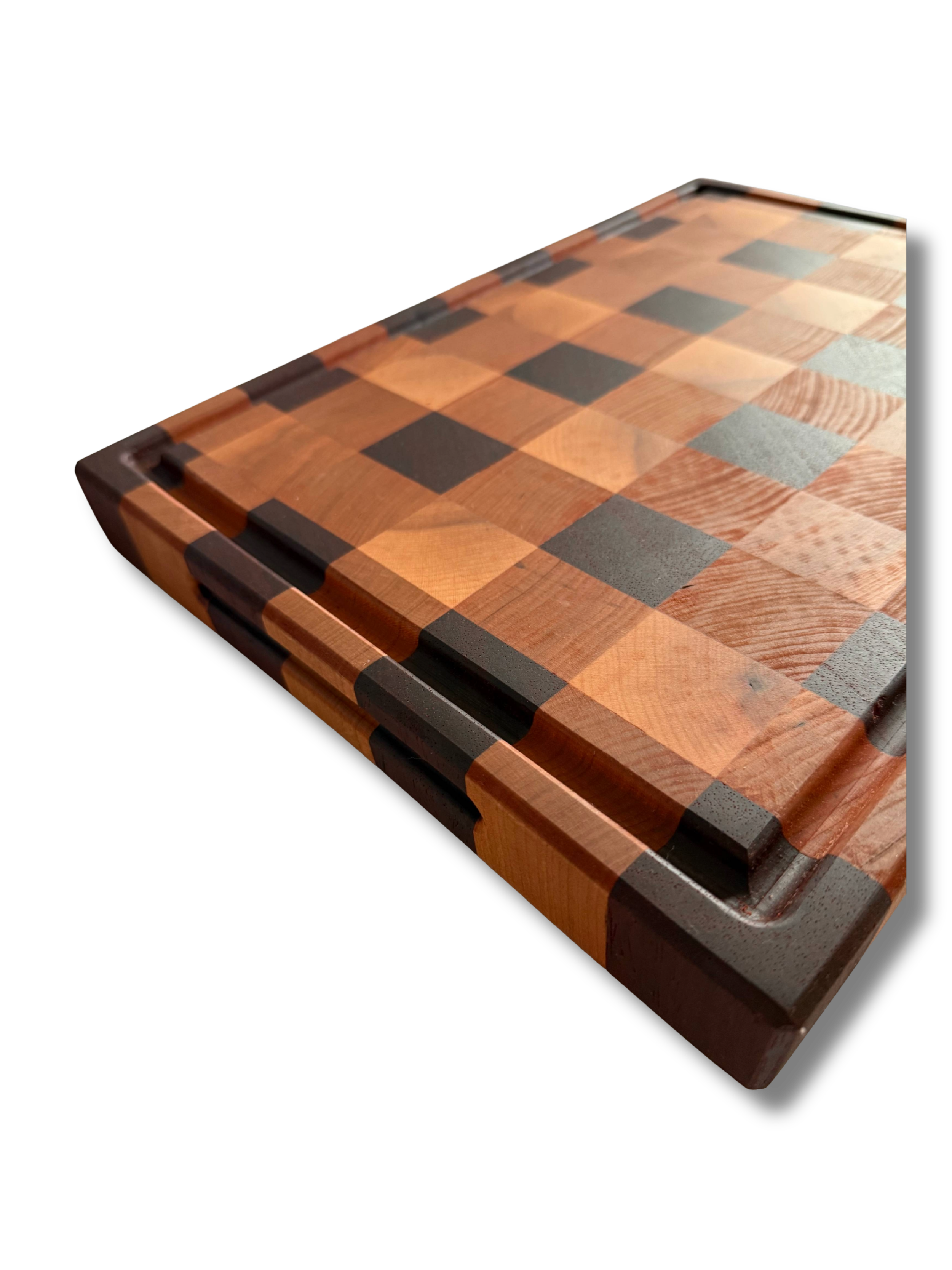 Gingham End Grain Cutting Board
