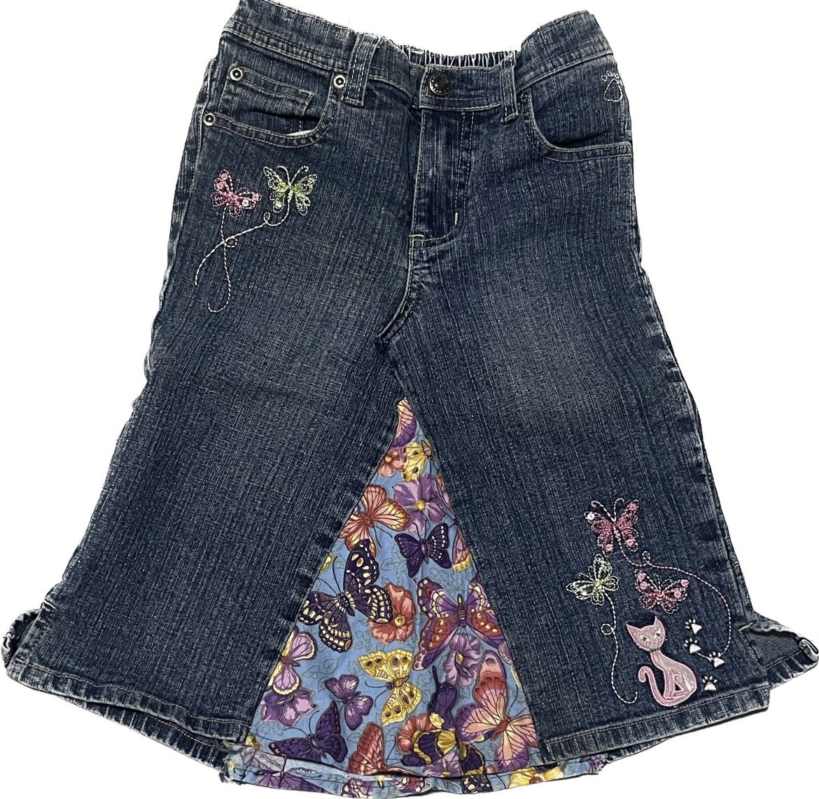Girls Long Denim Skirt