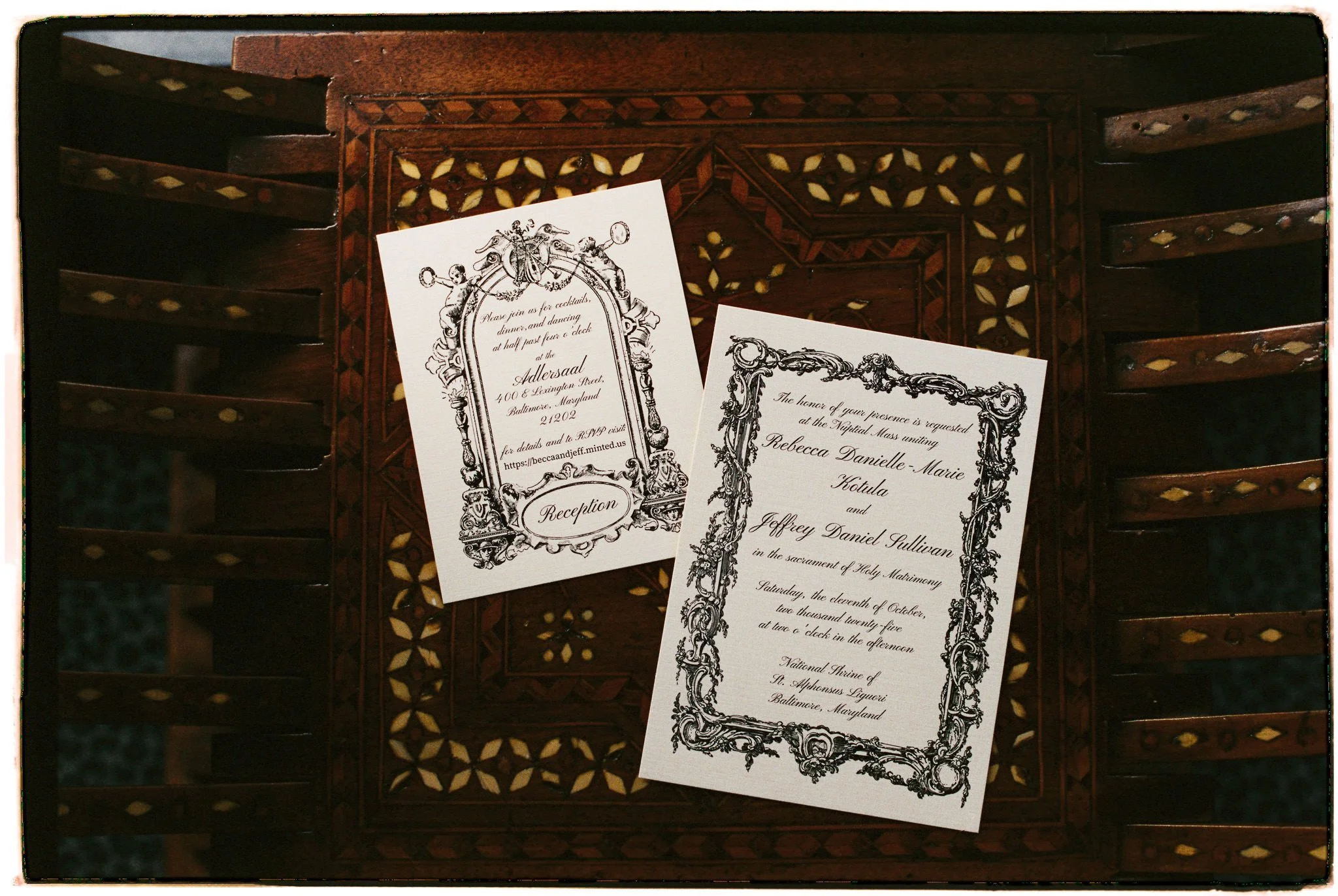 intricate wedding day details