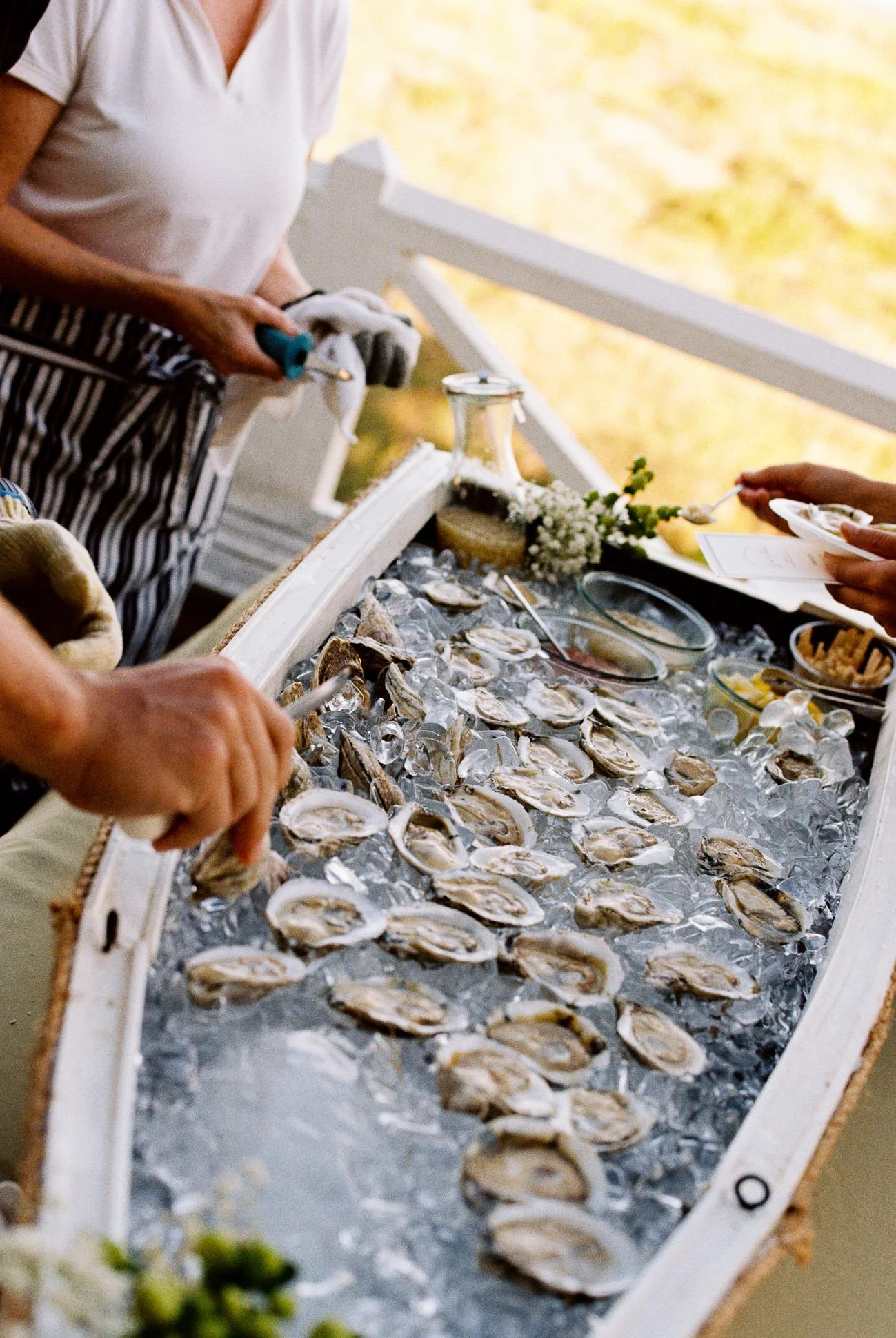 oyster bar at the wedding