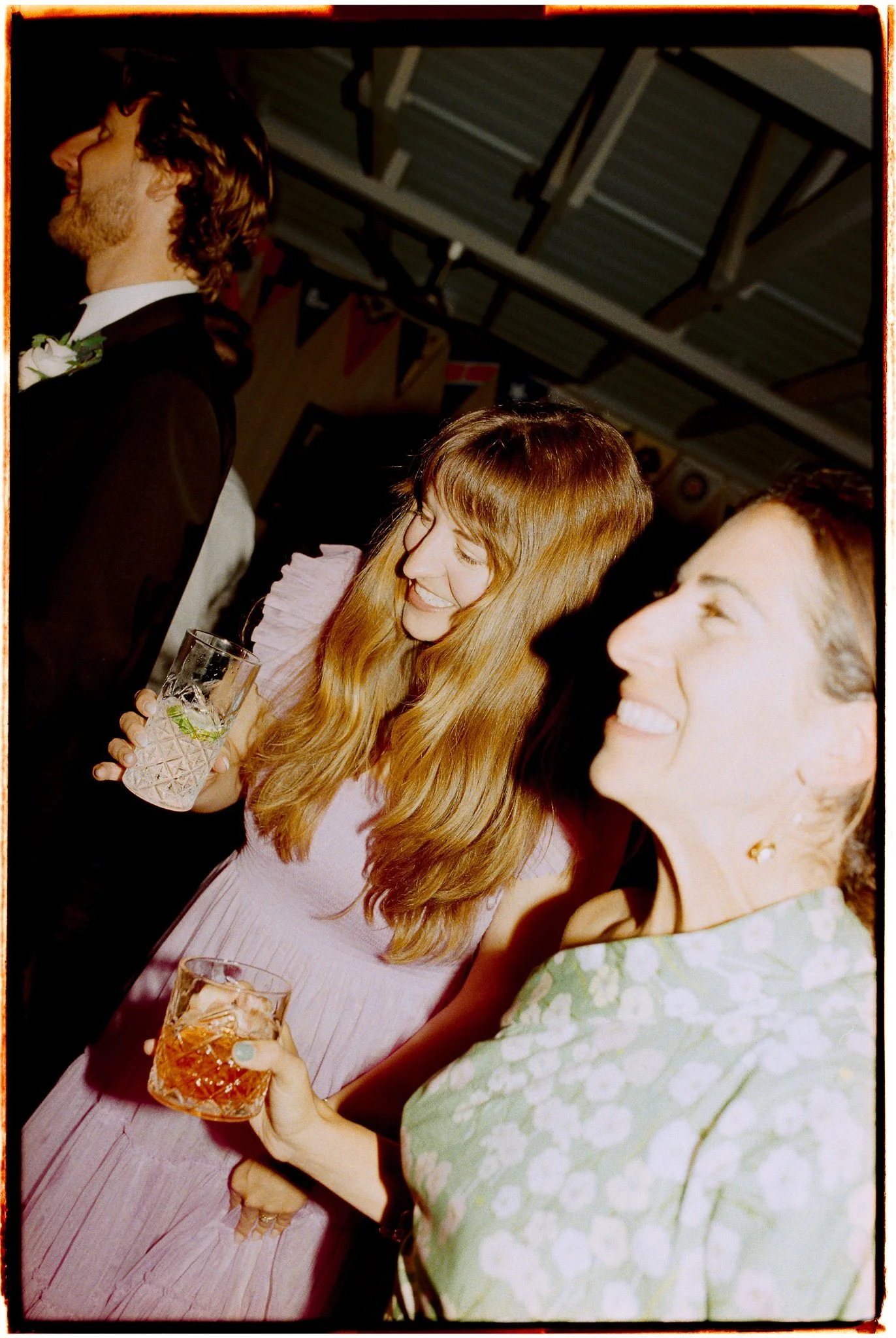 candid wedding party and ceremony