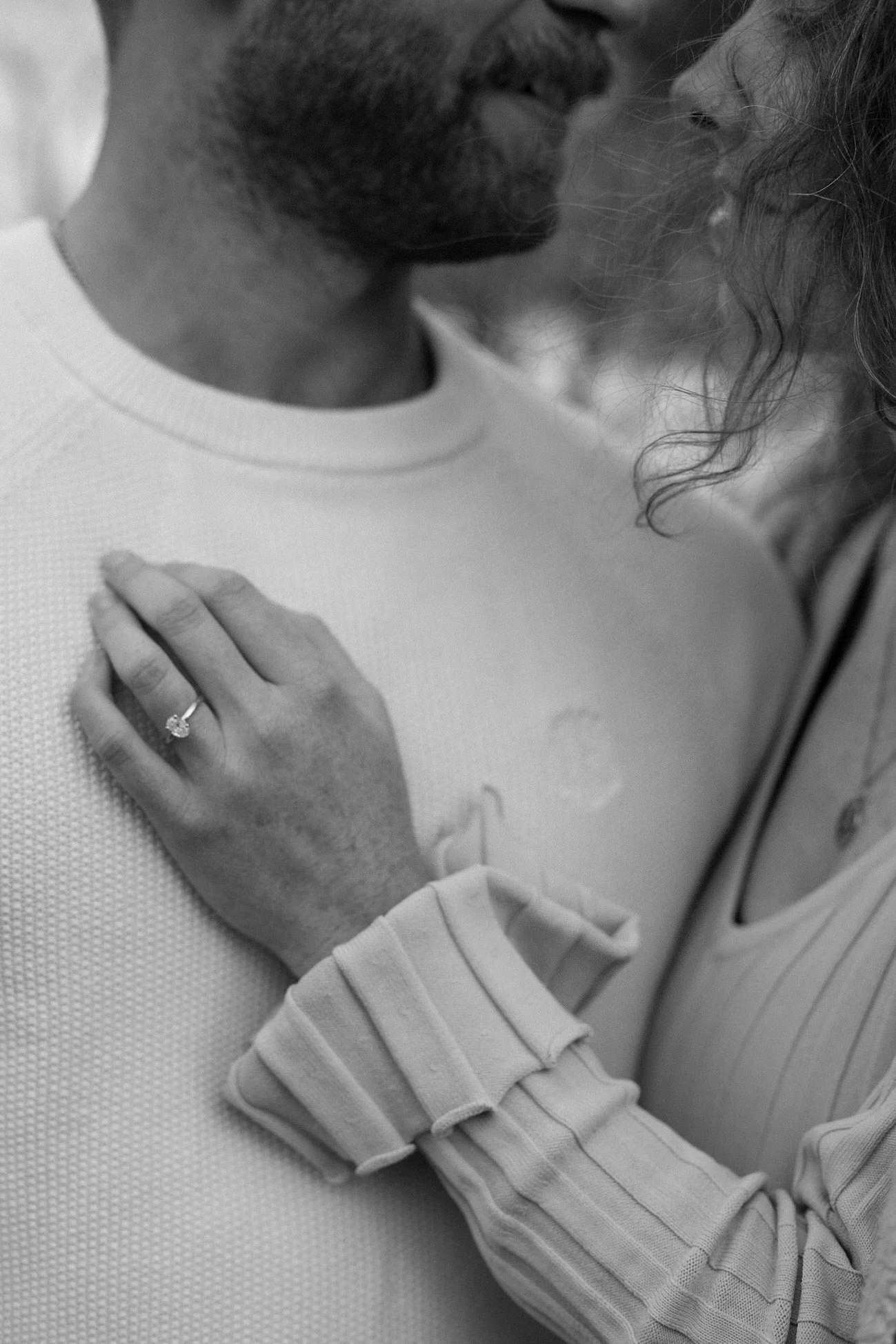 candid close up of portrait session