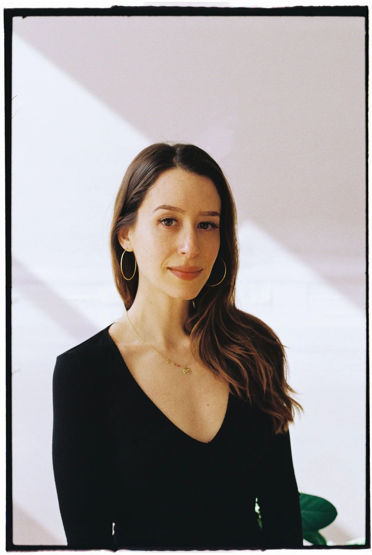 sunlit studio portrait session