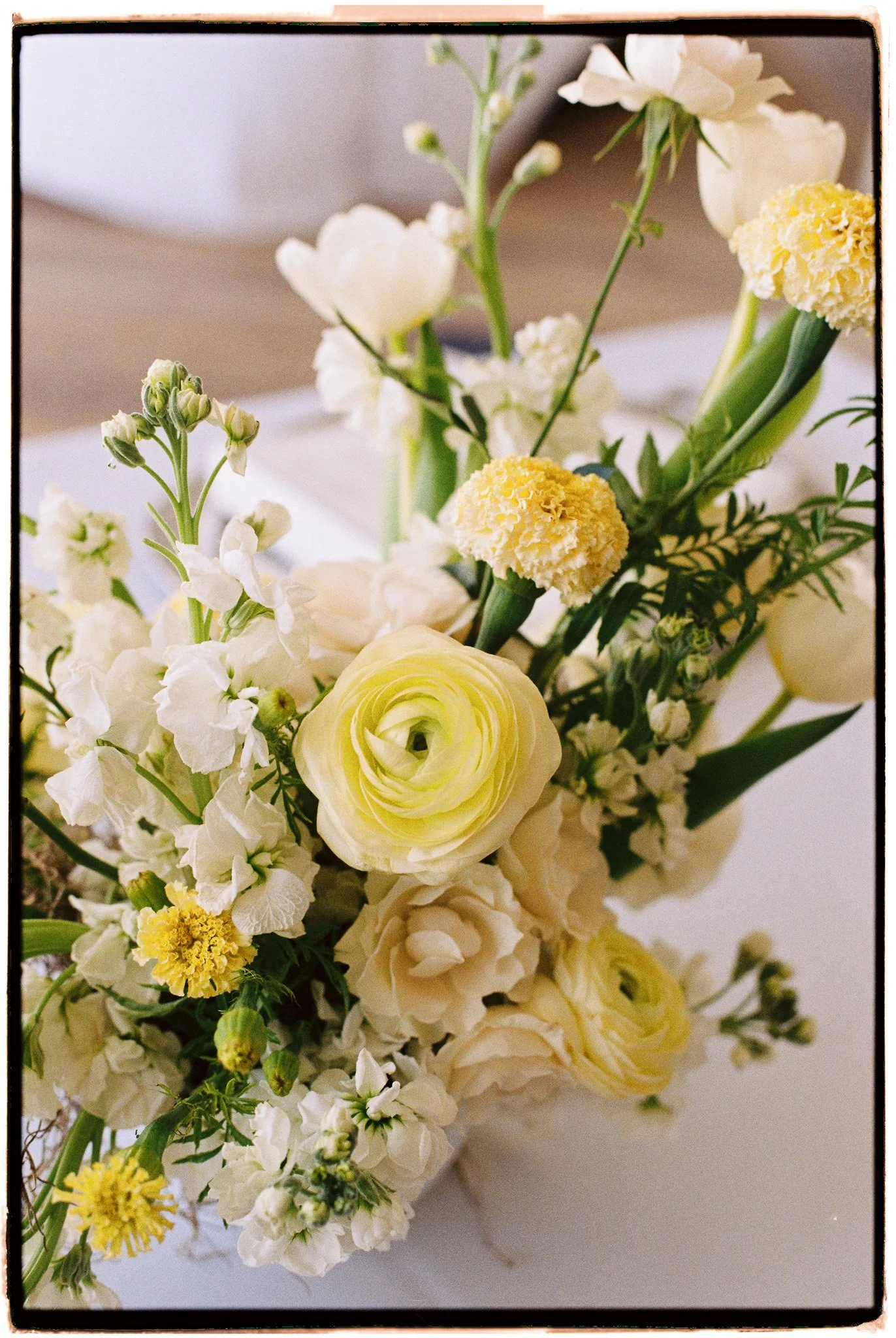 classic happy yellow bridal flowers