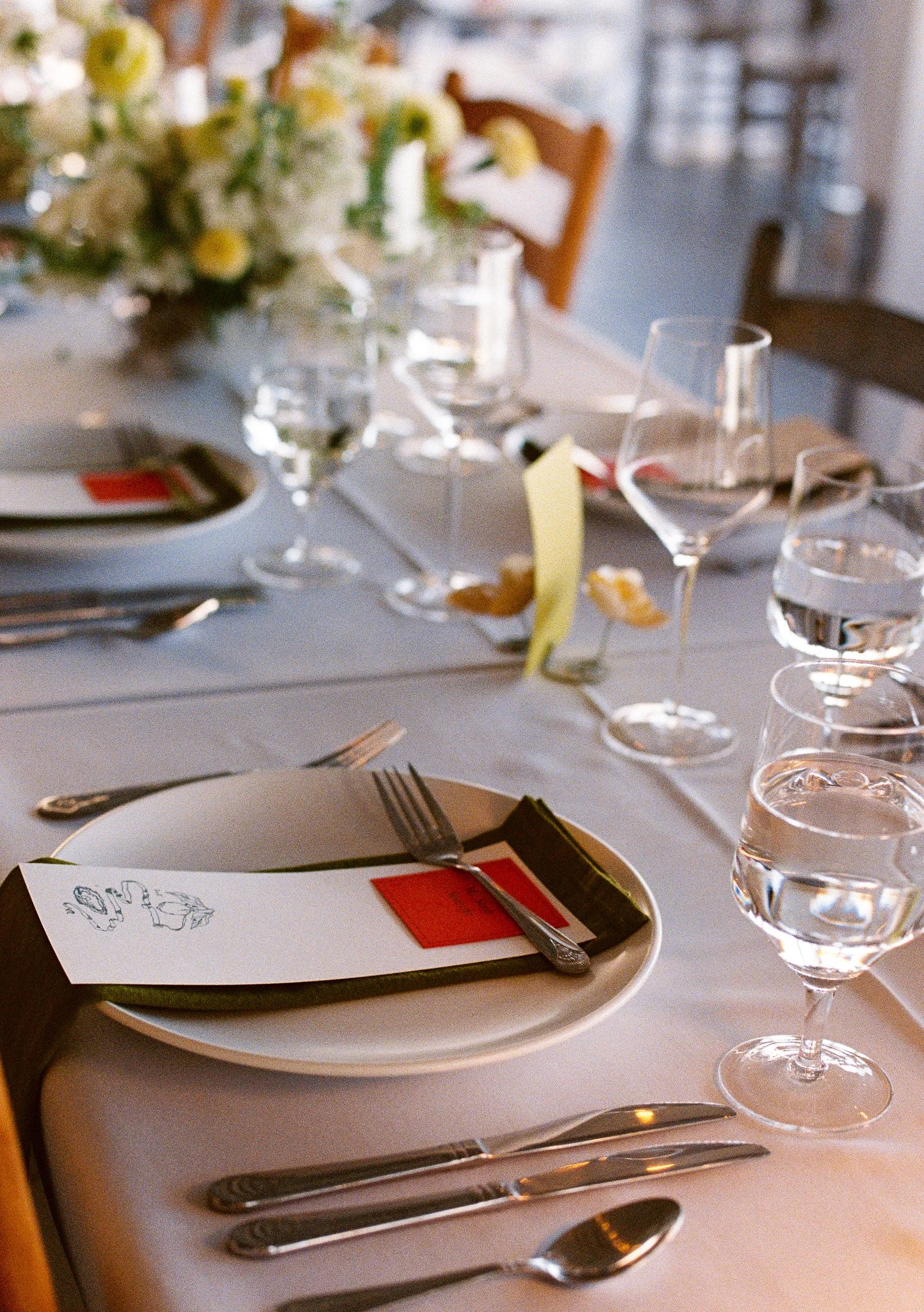 colorful coastal wedding tablescape