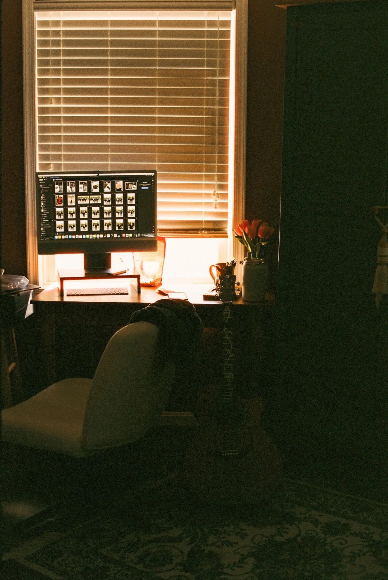 DMV Film wedding photographer desk on film