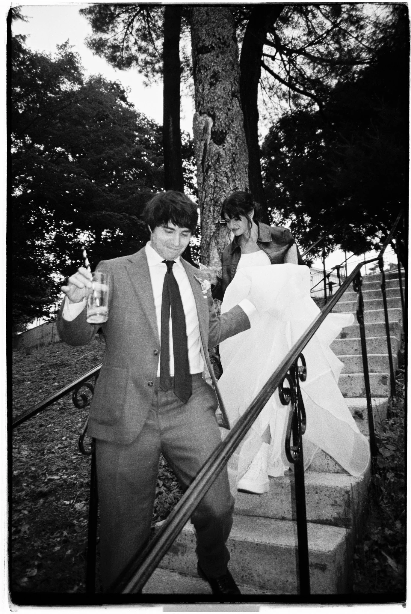 edgy couple wedding 