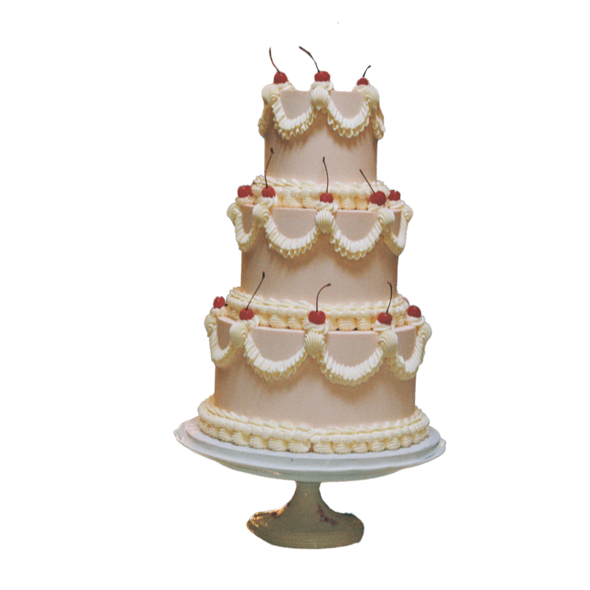 three layer wedding cake Marie Antoinette 