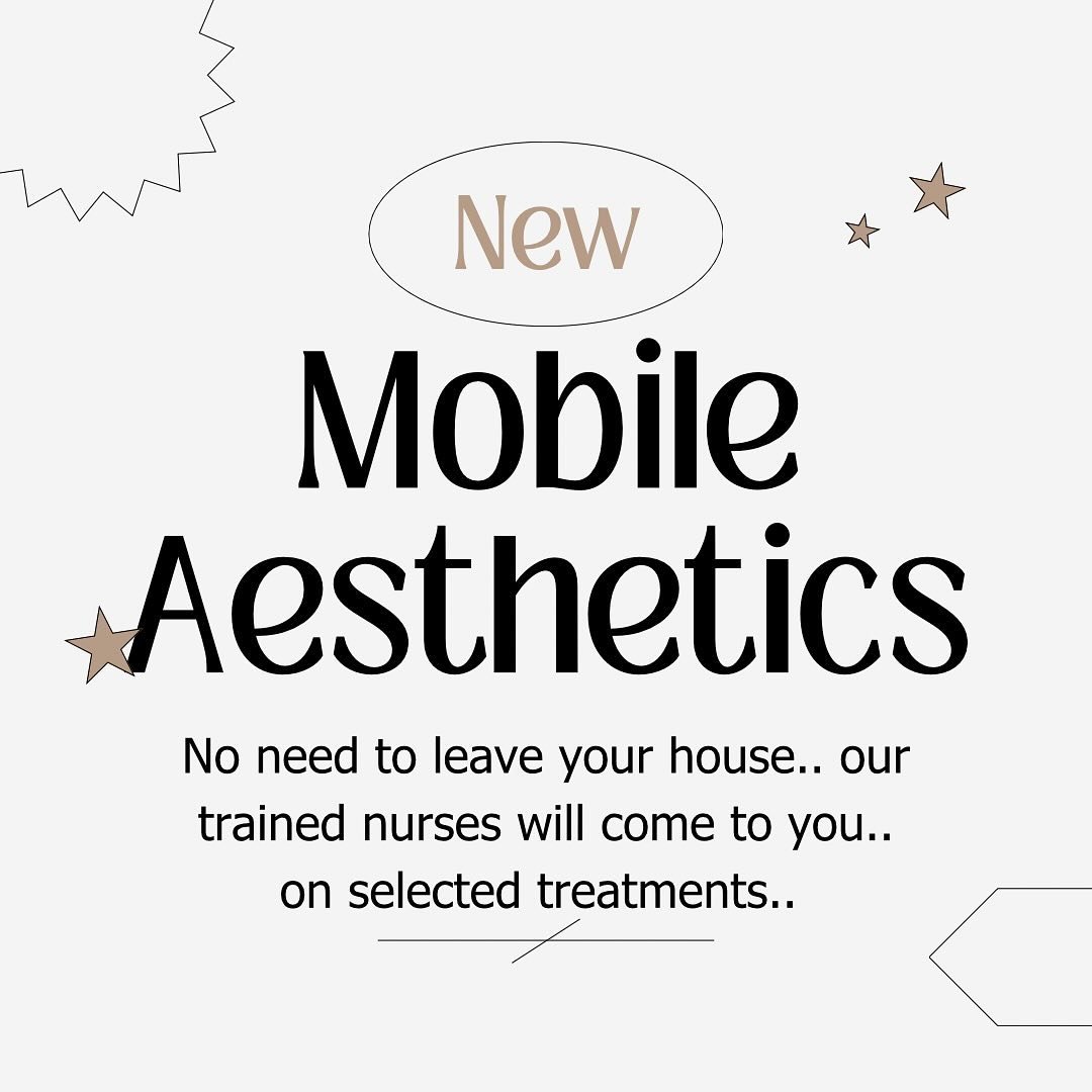 🚨 We&rsquo;re Bringing Aesthetics to You! 🚨

Why leave your home when you can enjoy expert aesthetic treatments in the comfort of your own space? 💉✨

We now offer mobile services on selected treatments, provided by our highly trained and qualified