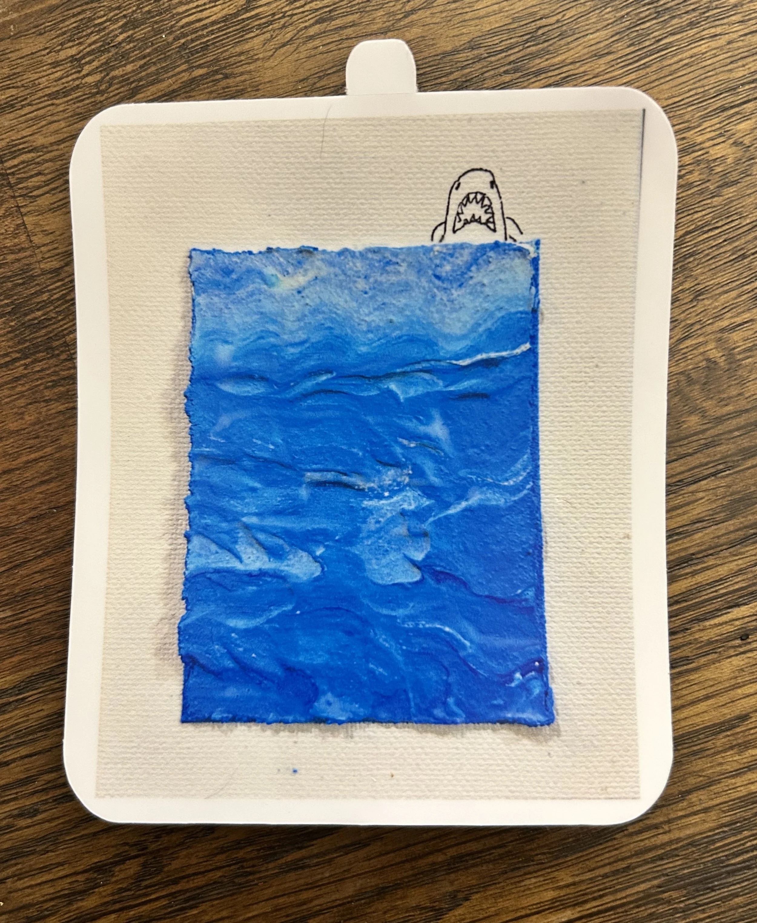 Textured Art Sticker - Jaws