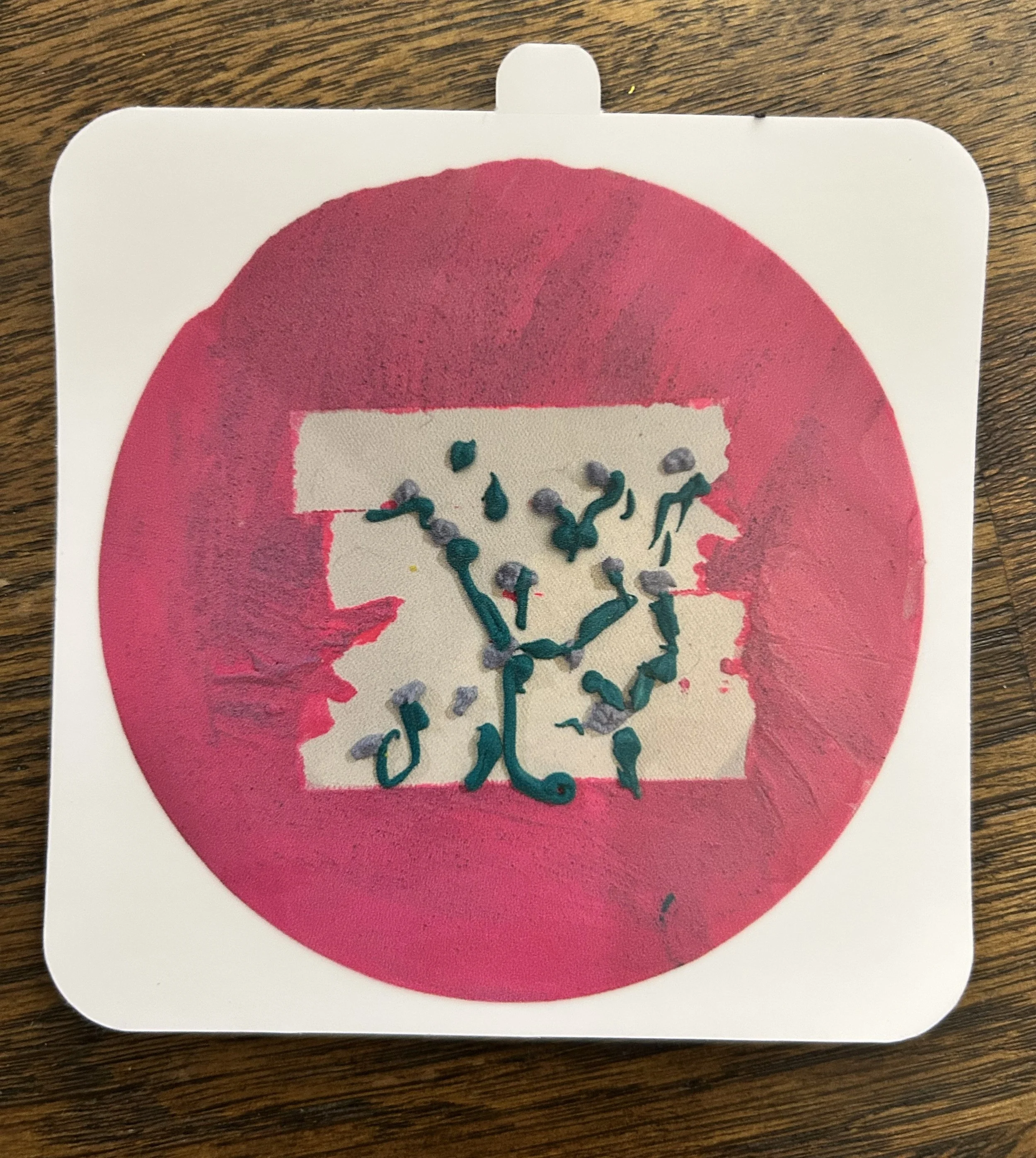 Textured Art Sticker - Pink Window