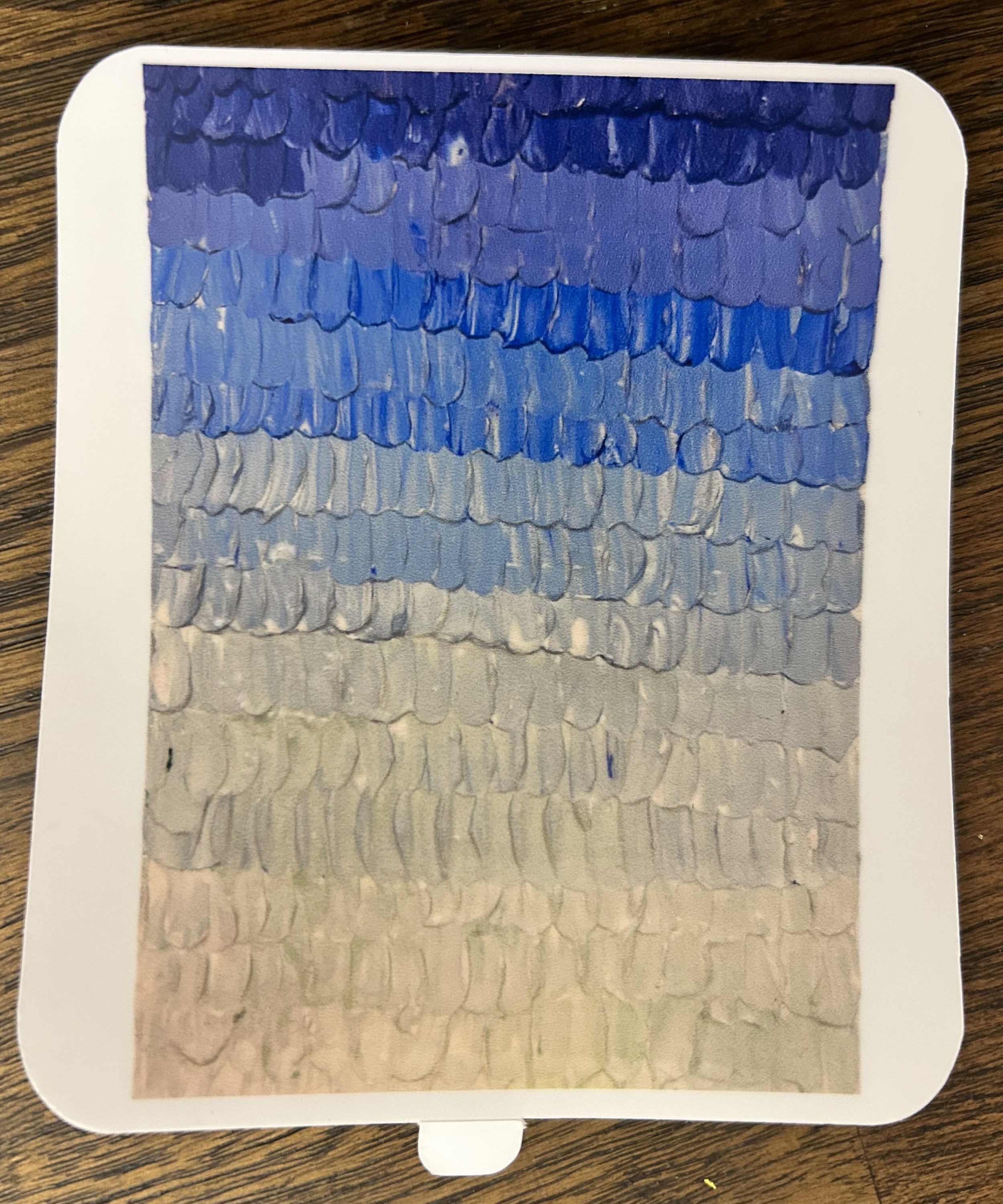 Textured Painting Sticker - Shades of Blue