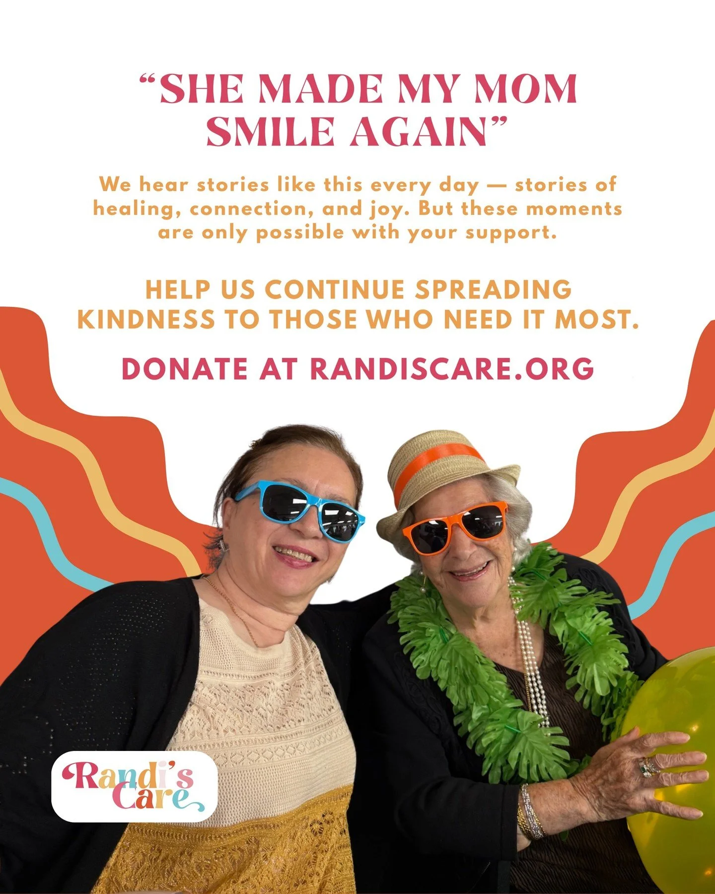 💜 &ldquo;She made my mom smile again.&rdquo; 💜 
At Randi&rsquo;s Care, every smile tells a story of healing, connection, and joy. With your support, we can keep spreading kindness to those who need it most.
✨ Donate today at RandisCare.org✨