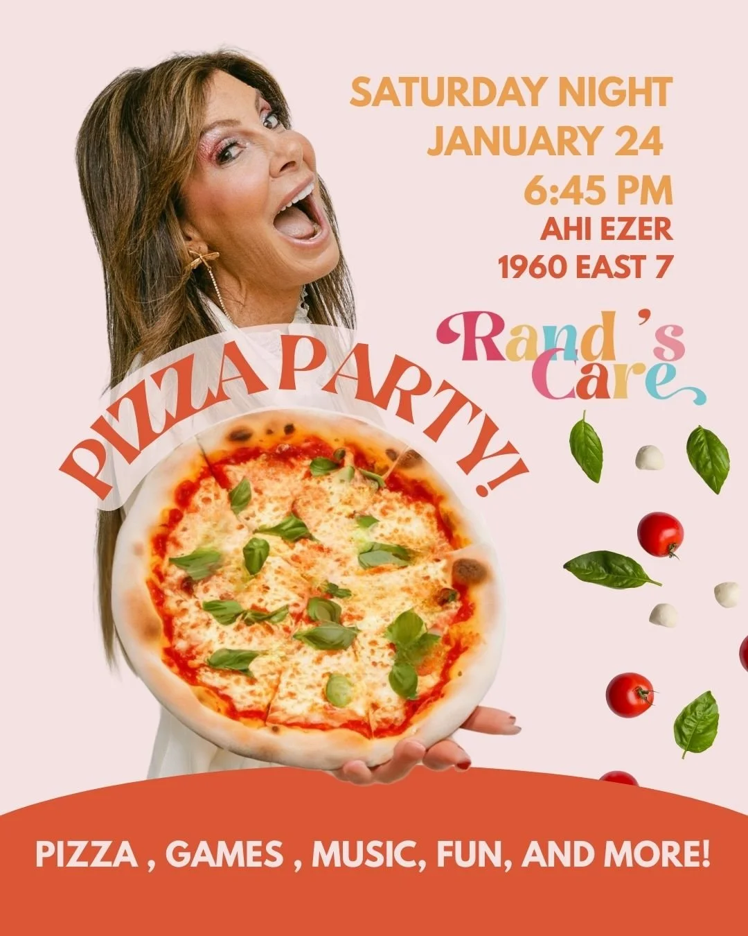 Pizza party, Randi-style!! 🍕

Join us next Saturday night for a night full of good food, games, music, and lots of fun.
At Randi&rsquo;s Care, we love creating nights that get everyone out, smiling, and enjoying the moment together.

📅 Saturday, Ja