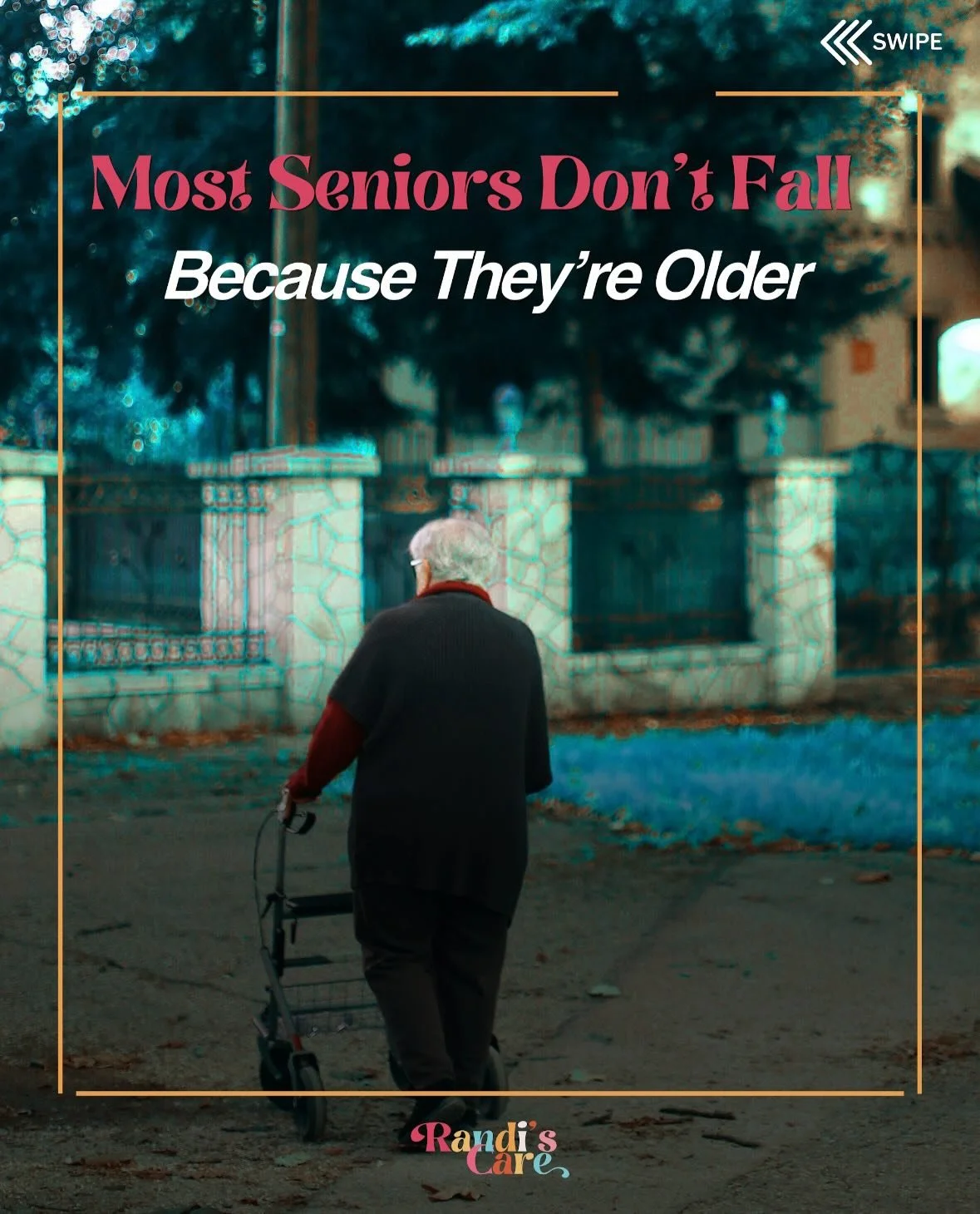 Every year 1 in 4 seniors fall.

There&rsquo;s a reason, and it&rsquo;s not because they&rsquo;re older. It&rsquo;s due to loss of strength and balance.

That&rsquo;s why we help seniors move, so they don&rsquo;t forget how when they need it most.