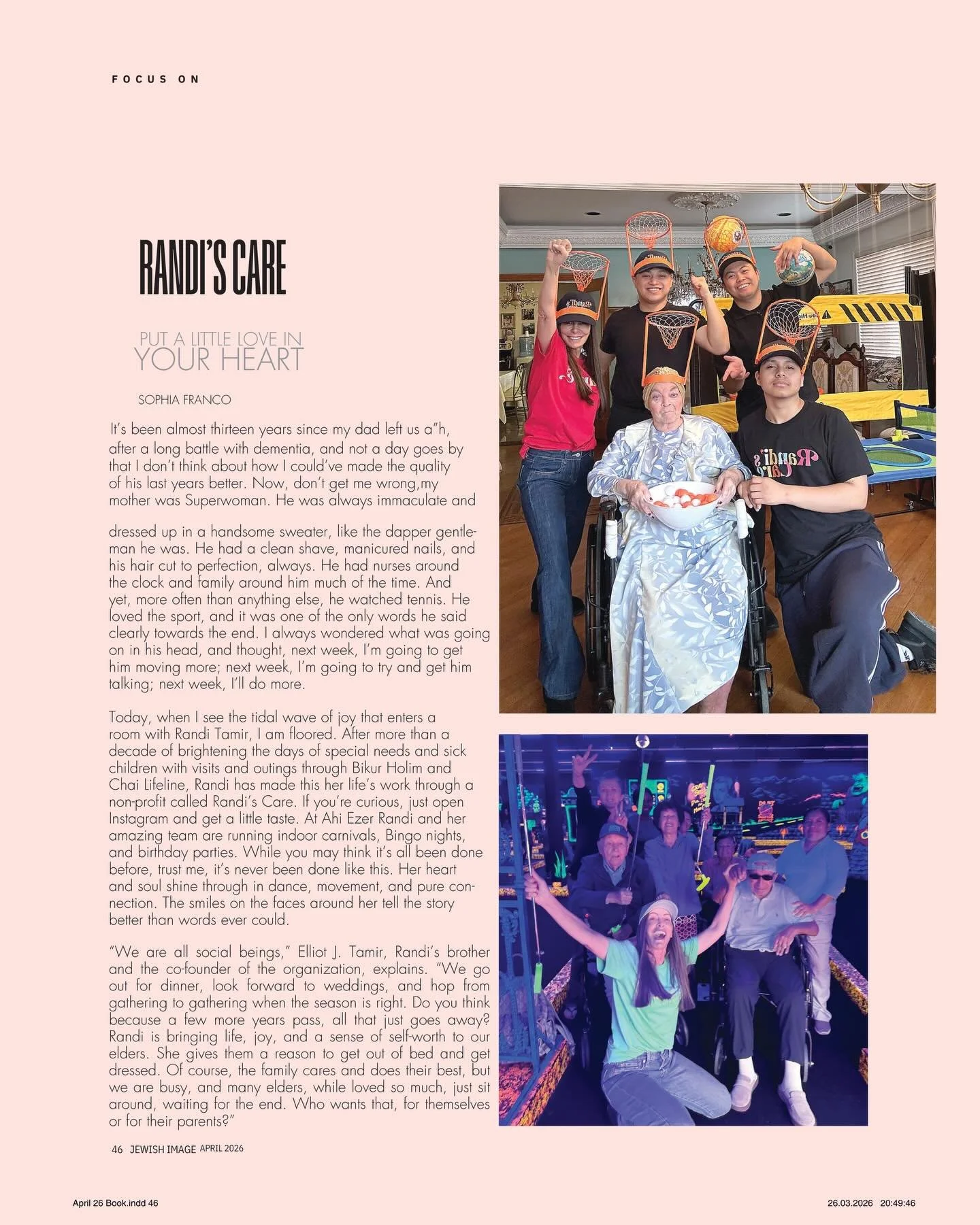 We&rsquo;re days away from May &mdash; don&rsquo;t forget to pick up the April issue of IMAGE magazine. @sophjoyfranco wrote an article about the importance of caring for our seniors and how Randi&rsquo;s Care is always there for those who need a vis